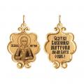Золотая подвеска Иконка Святая блаженная Матрона SOKOLOV с эмалью