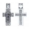 Подвеска-крест из черненого серебра Распятие Христово SOKOLOV
