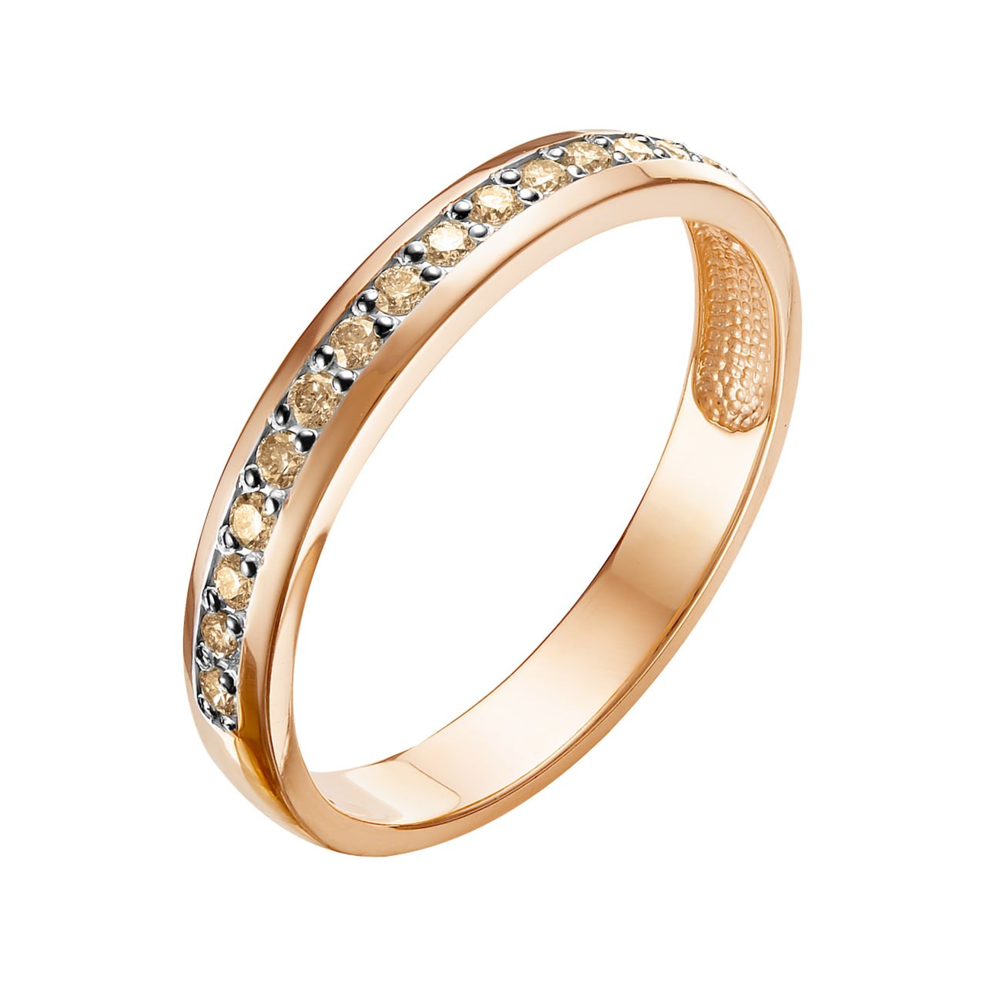Золотое кольцо ERA Jewellery с коньячным бриллиантом