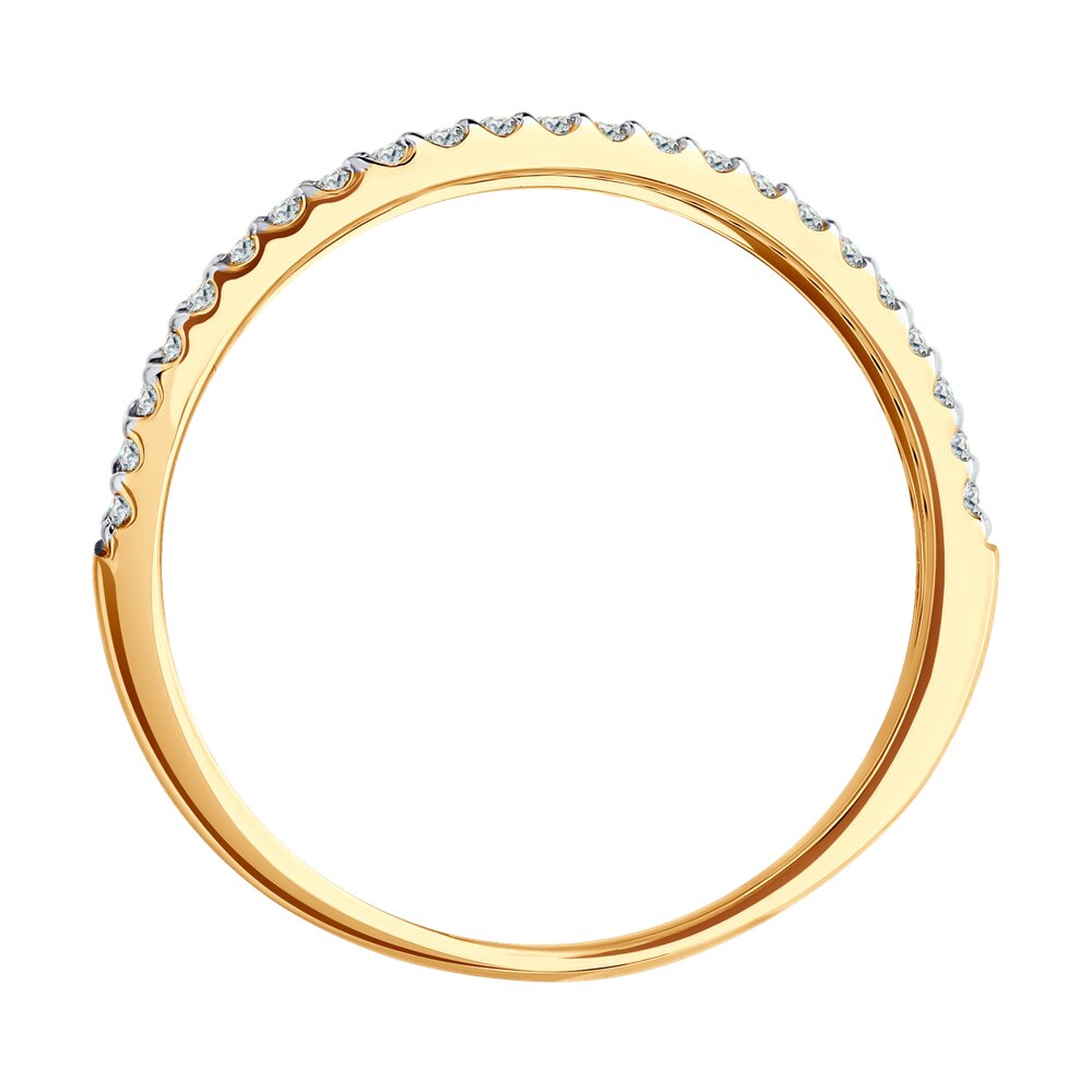 Золотое кольцо SOKOLOV с фианитом