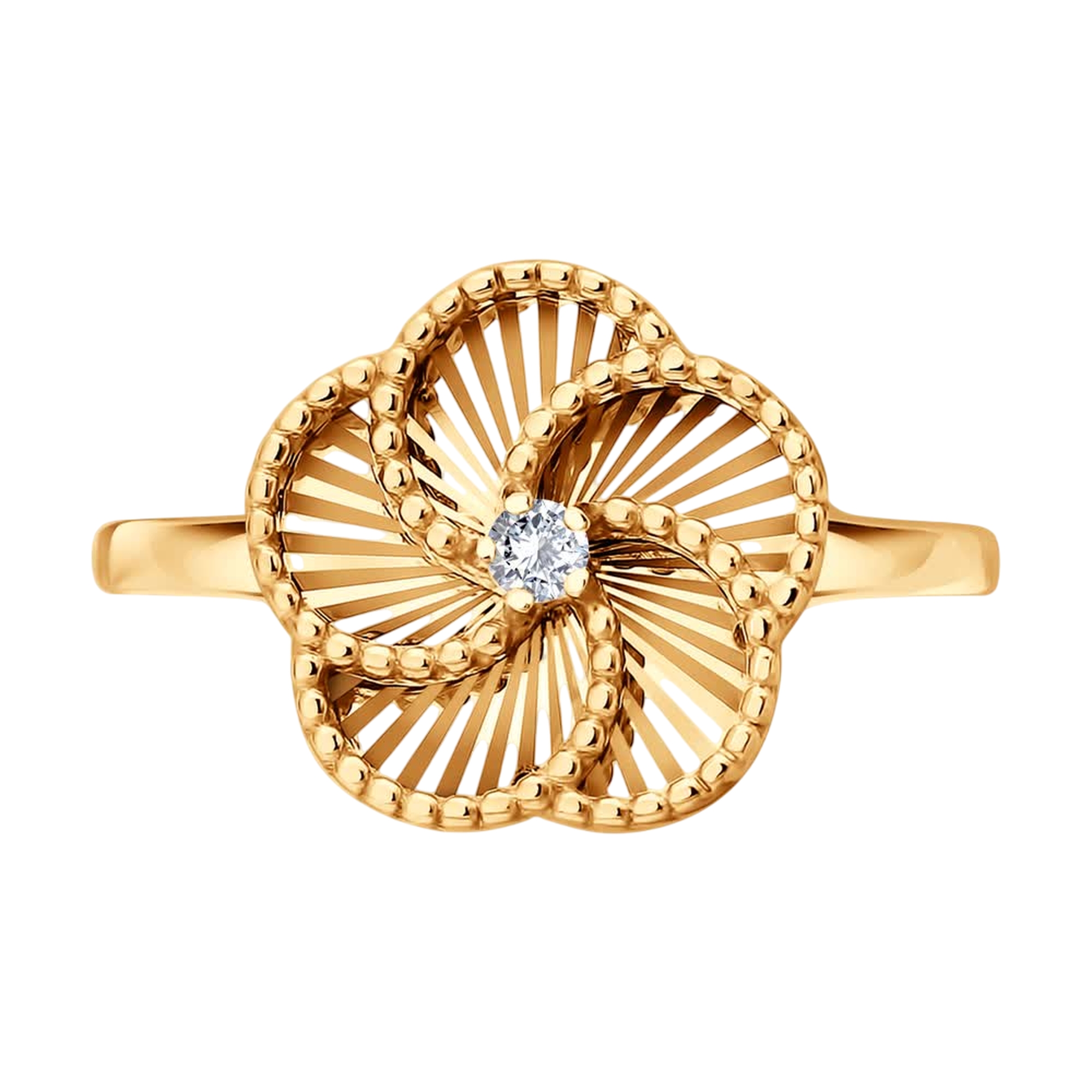 Золотое кольцо SOKOLOV с фианитом