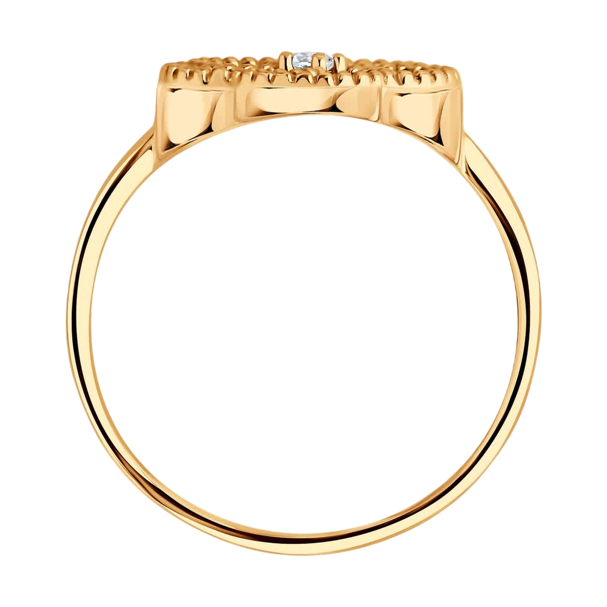 Золотое кольцо SOKOLOV с фианитом