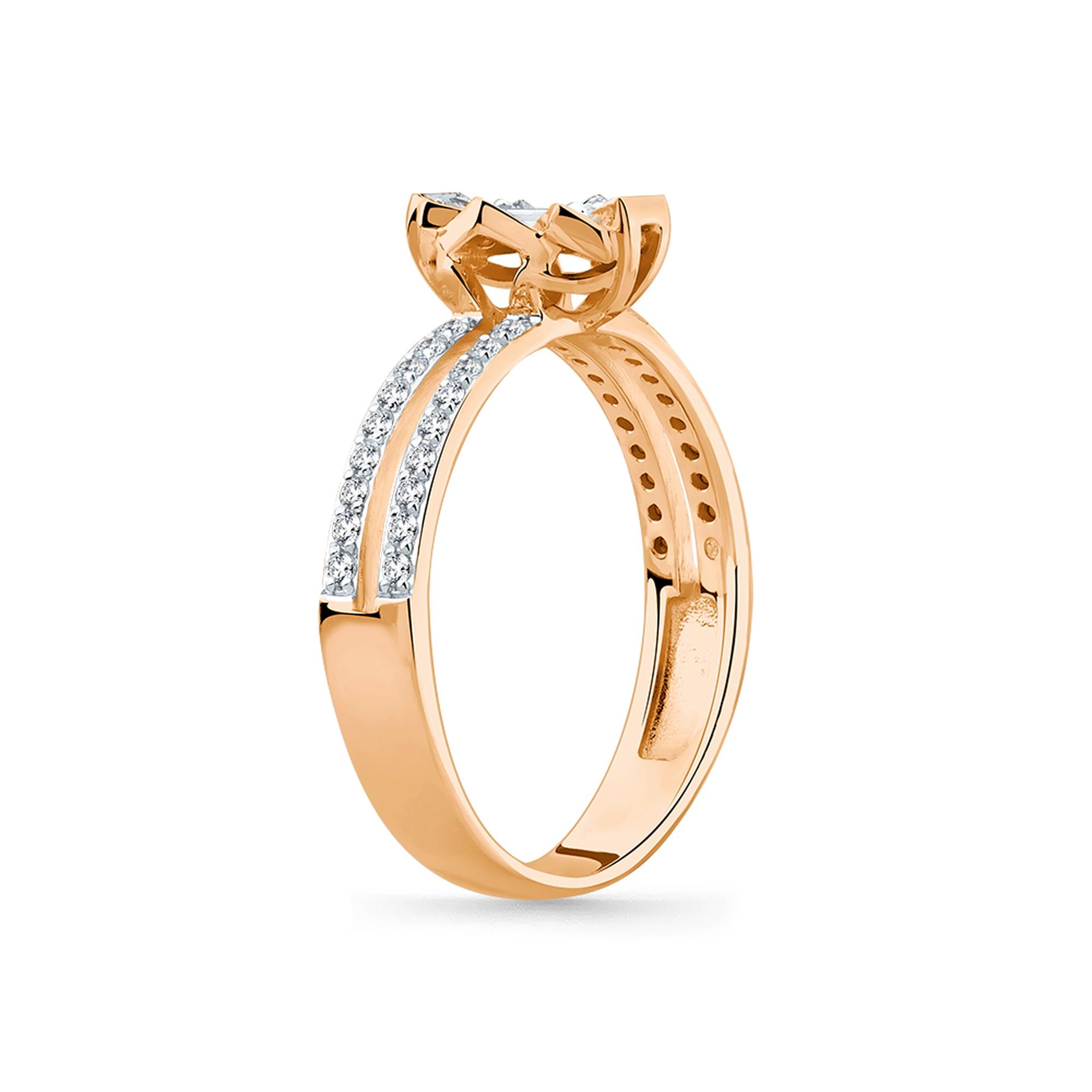 Золотое кольцо Мастер Бриллиант с бриллиантом