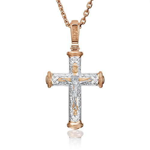 Подвеска из комбинированного золота Platina с бриллиантом