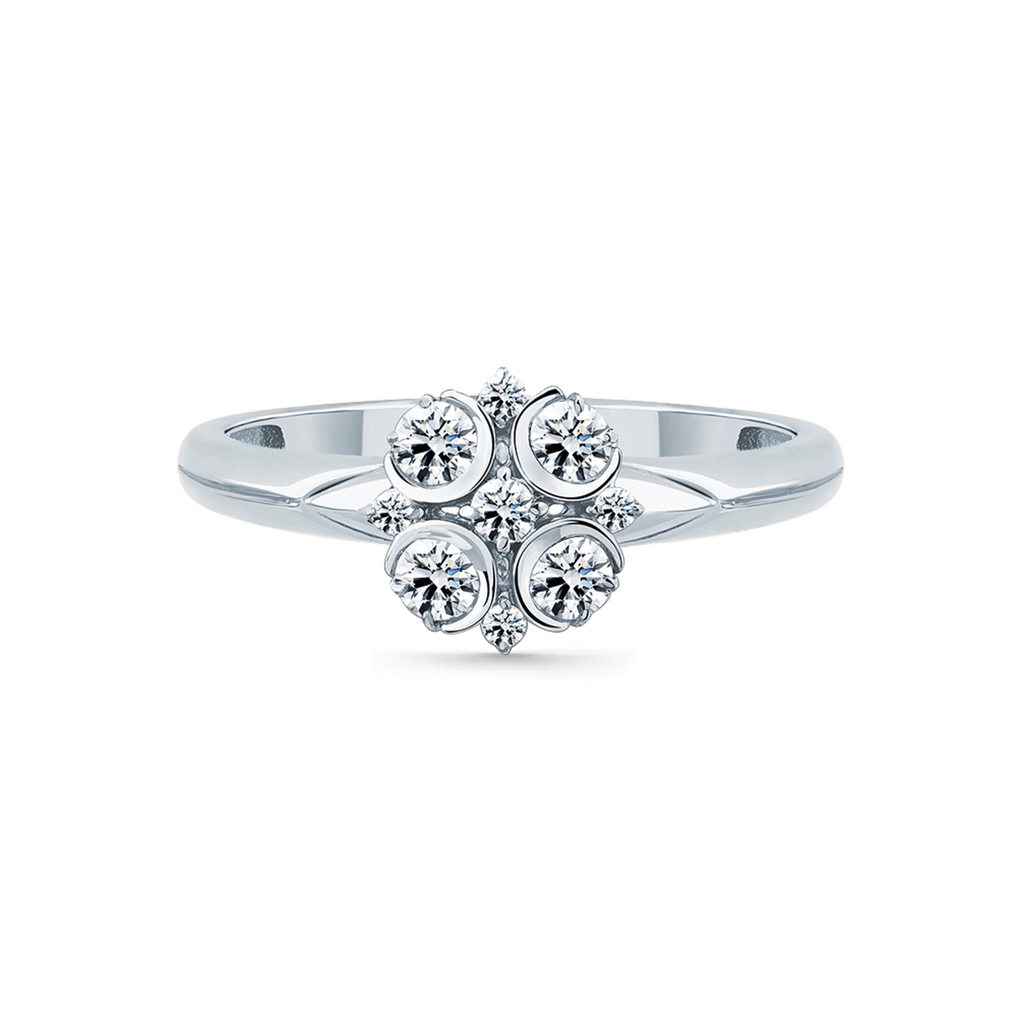 Кольцо из белого золота Мастер Бриллиант с бриллиантом