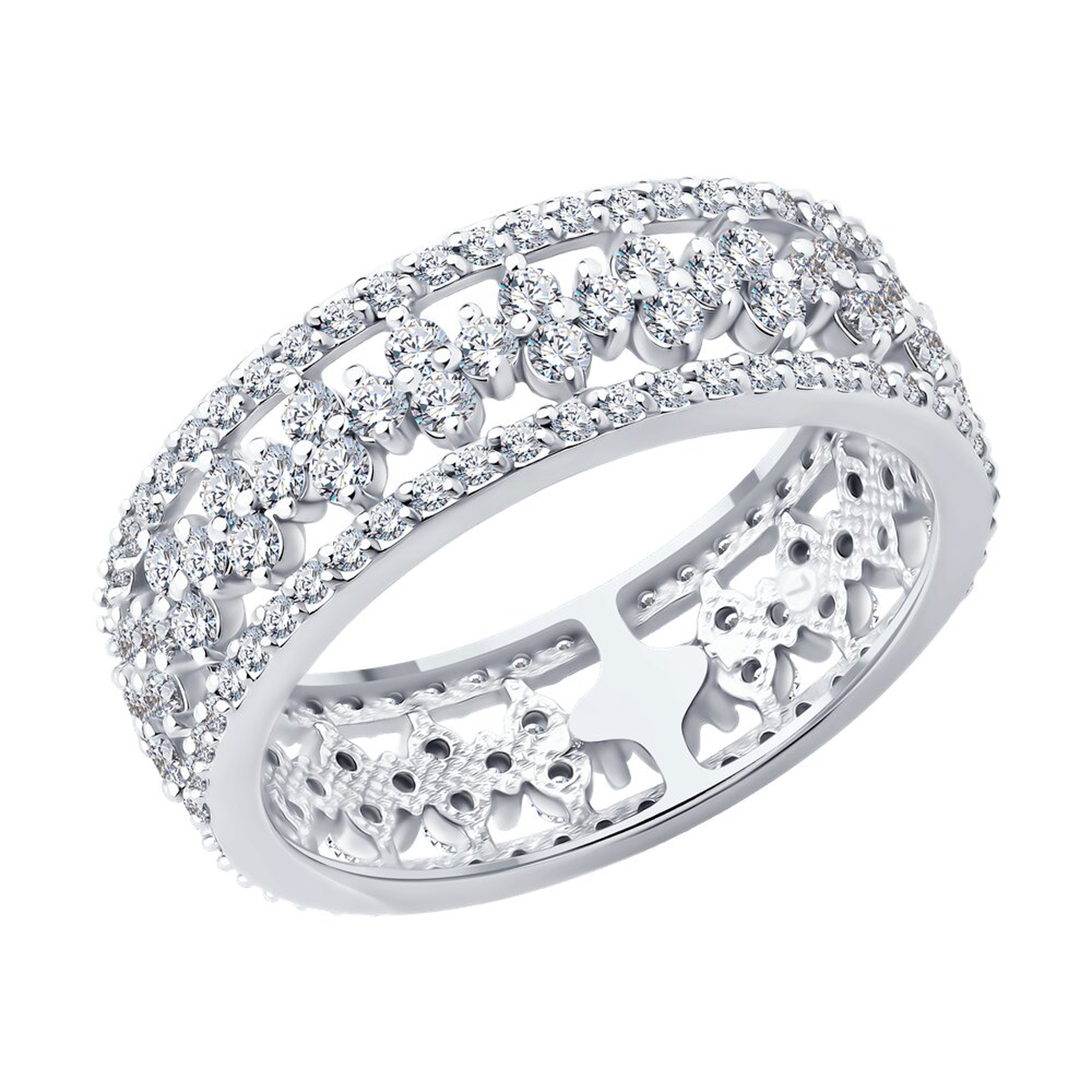 Кольцо из белого золота SOKOLOV с бриллиантом