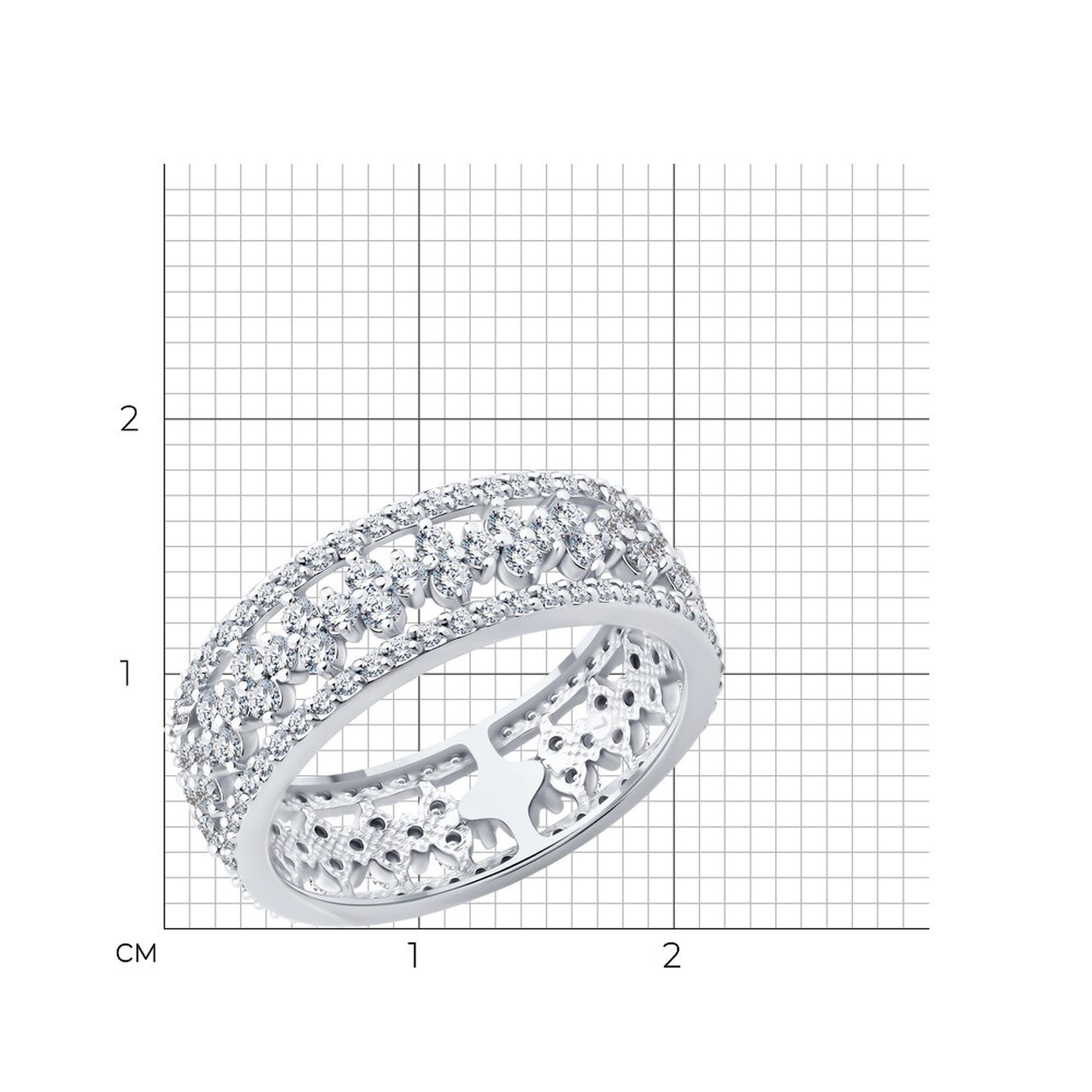 Кольцо из белого золота SOKOLOV с бриллиантом