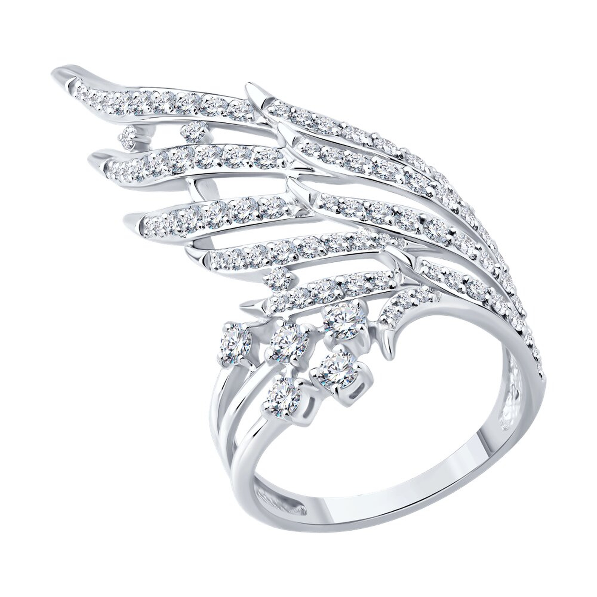 Кольцо из белого золота SOKOLOV с бриллиантом