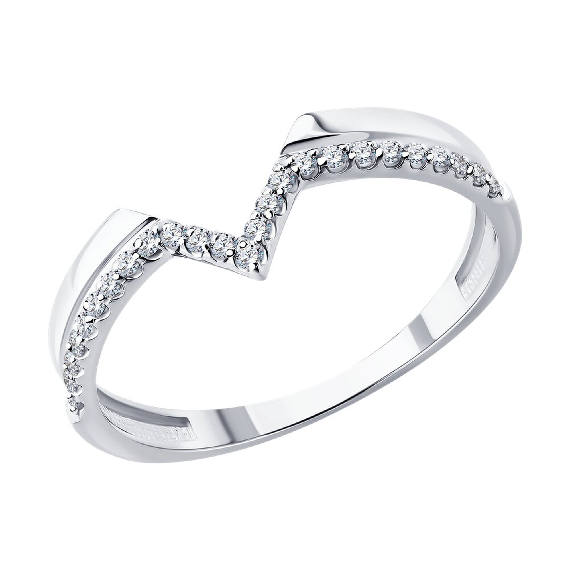 Кольцо из белого золота SOKOLOV с бриллиантом