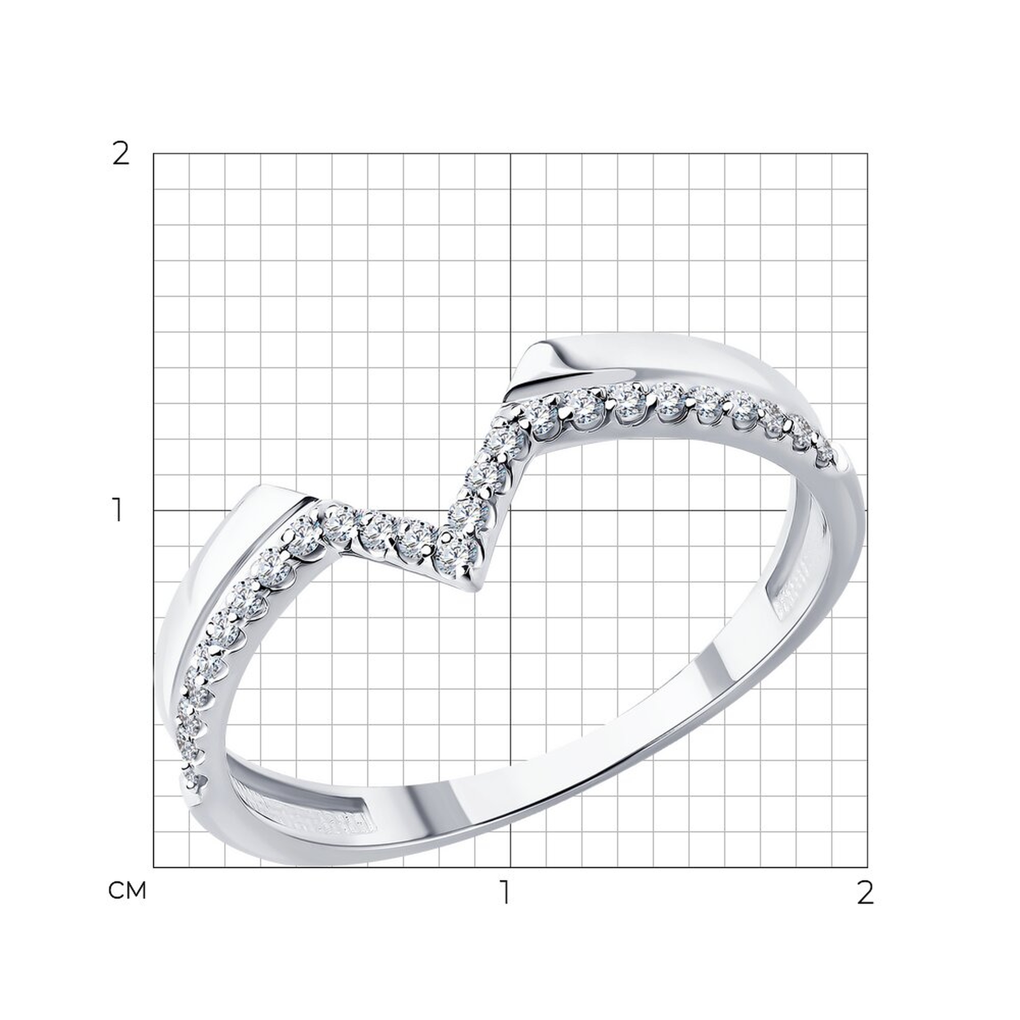 Кольцо из белого золота SOKOLOV с бриллиантом