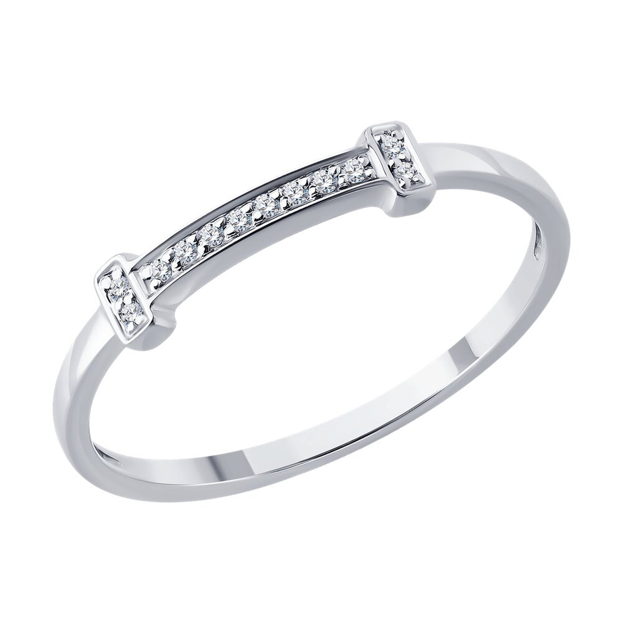 Кольцо из белого золота SOKOLOV с бриллиантом