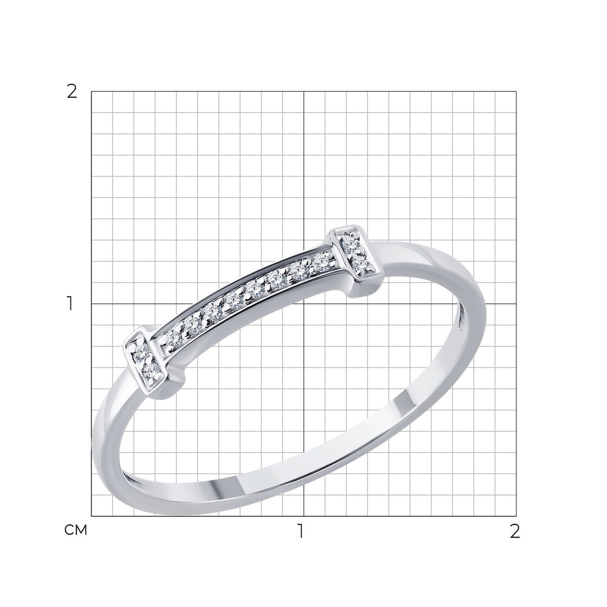 Кольцо из белого золота SOKOLOV с бриллиантом