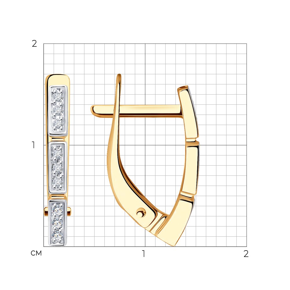 Золотые серьги SOKOLOV с бриллиантом