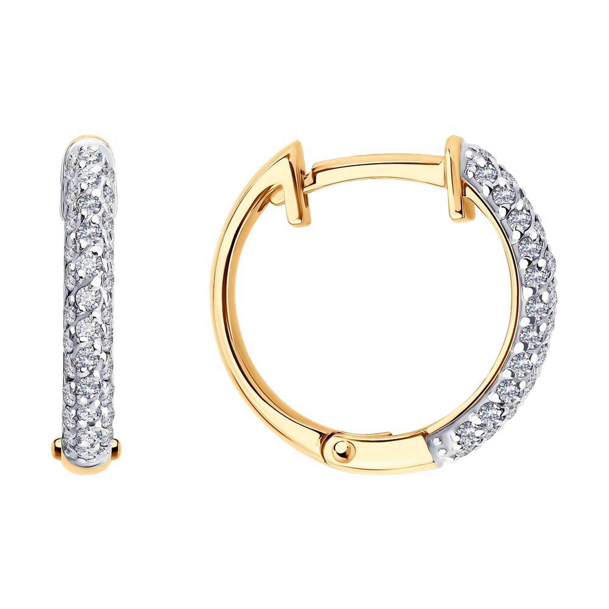 Золотые серьги SOKOLOV с бриллиантом