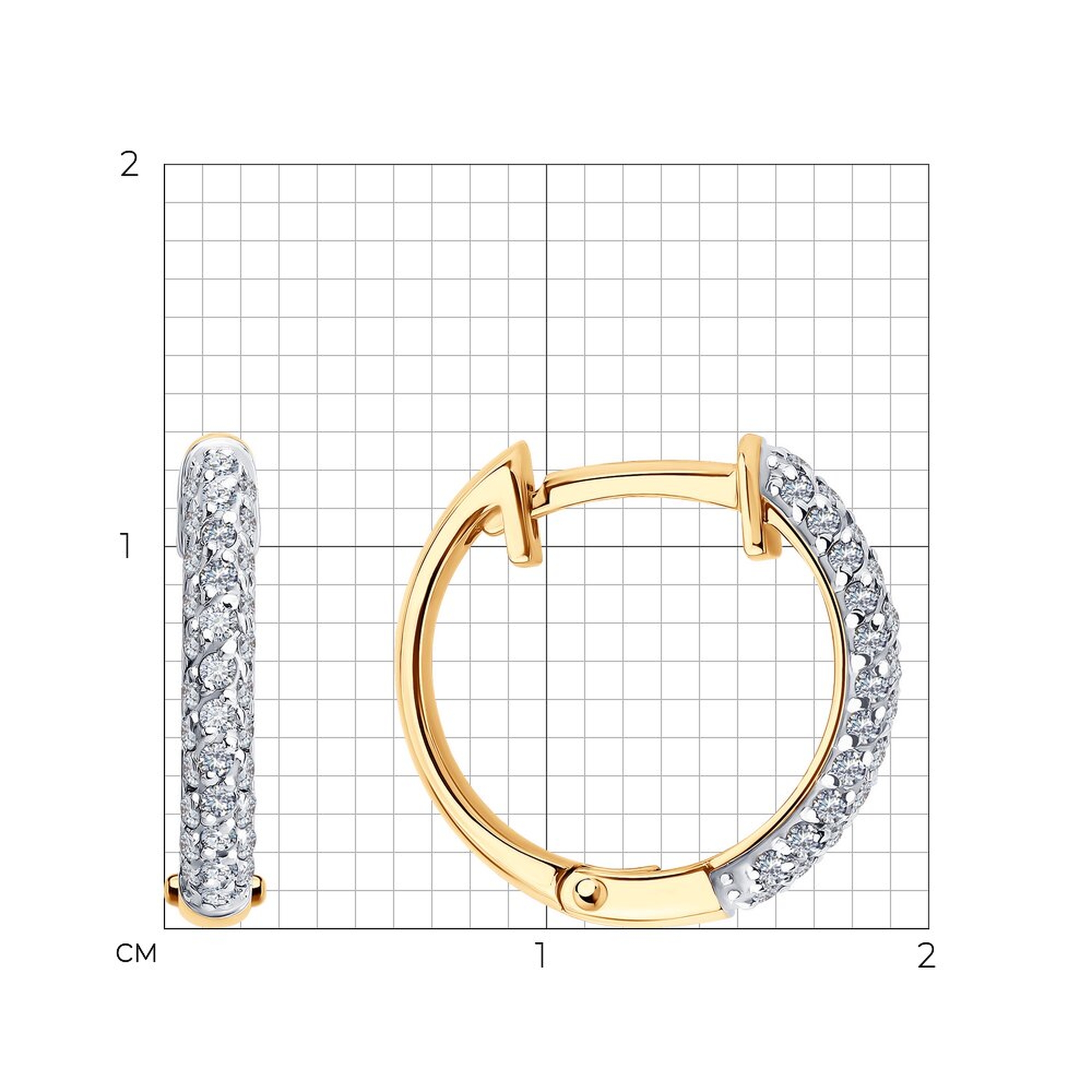 Золотые серьги SOKOLOV с бриллиантом