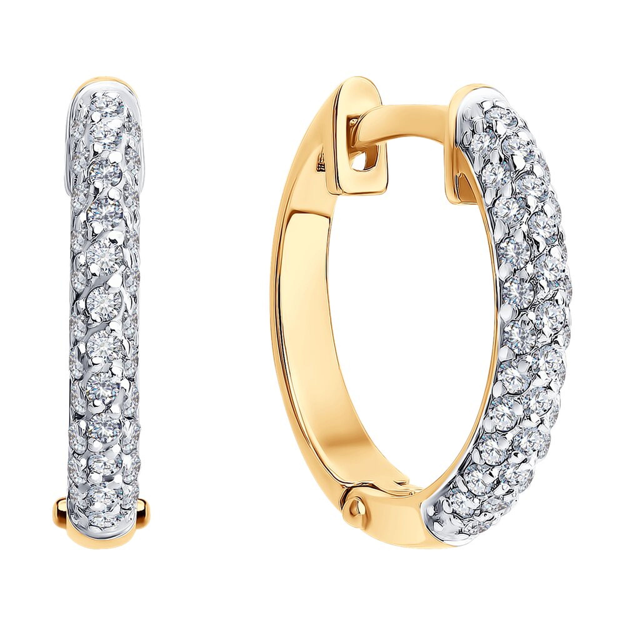 Золотые серьги SOKOLOV с бриллиантом