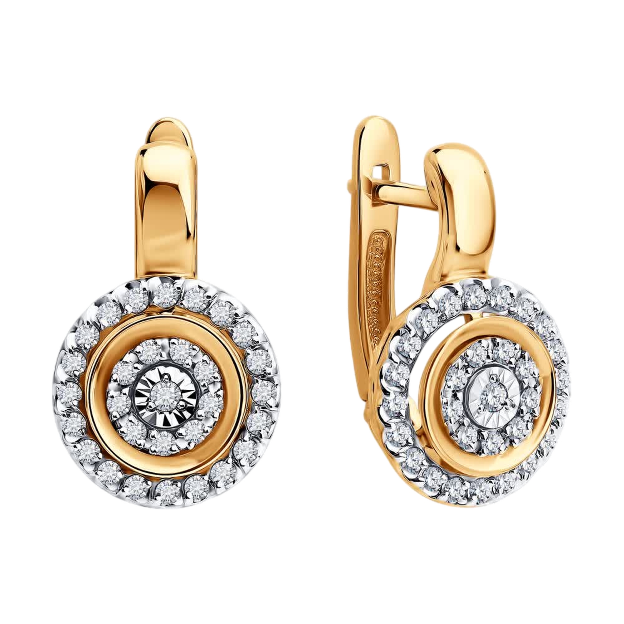 Золотые серьги SOKOLOV с бриллиантом