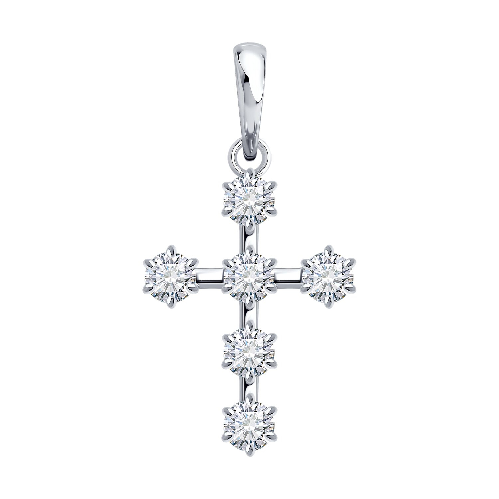 Золотая подвеска SOKOLOV с бриллиантом выращенным