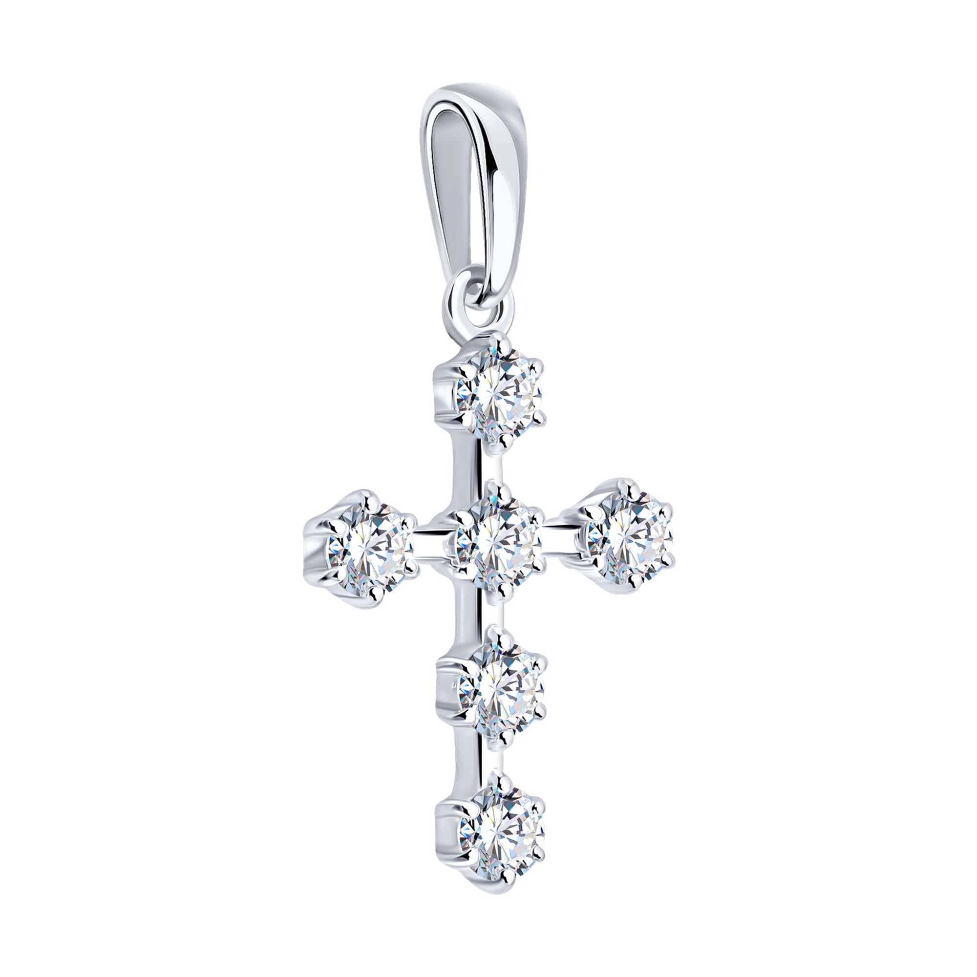 Золотая подвеска SOKOLOV с бриллиантом выращенным