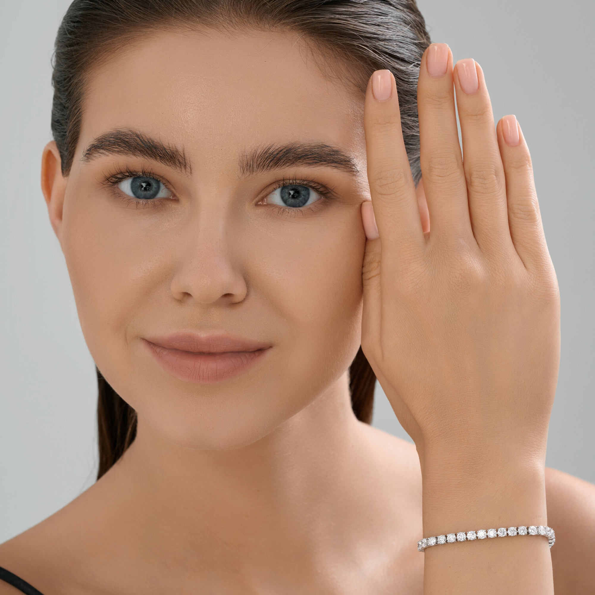 Золотой браслет SOKOLOV с бриллиантом выращенным