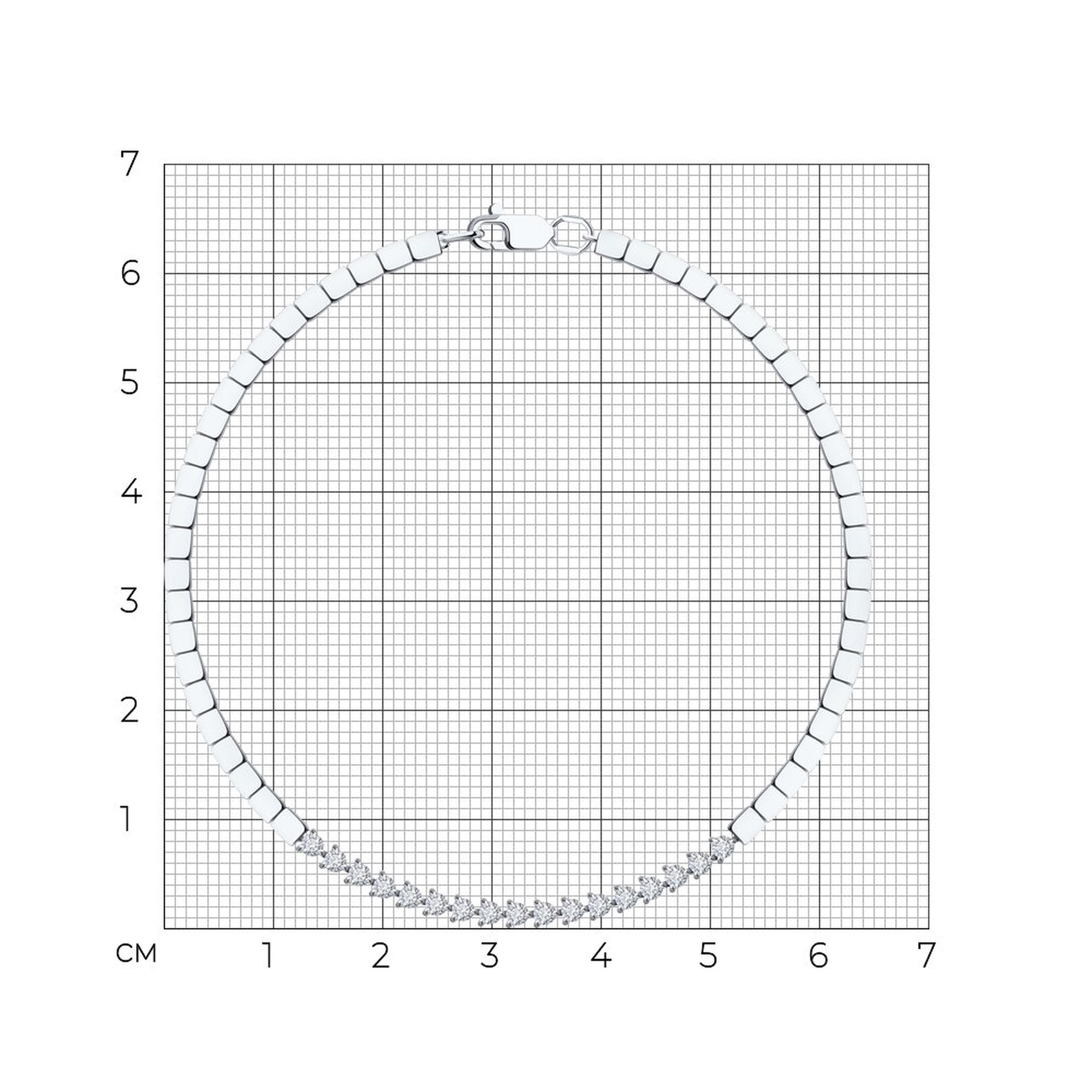 Золотой браслет SOKOLOV с бриллиантом выращенным