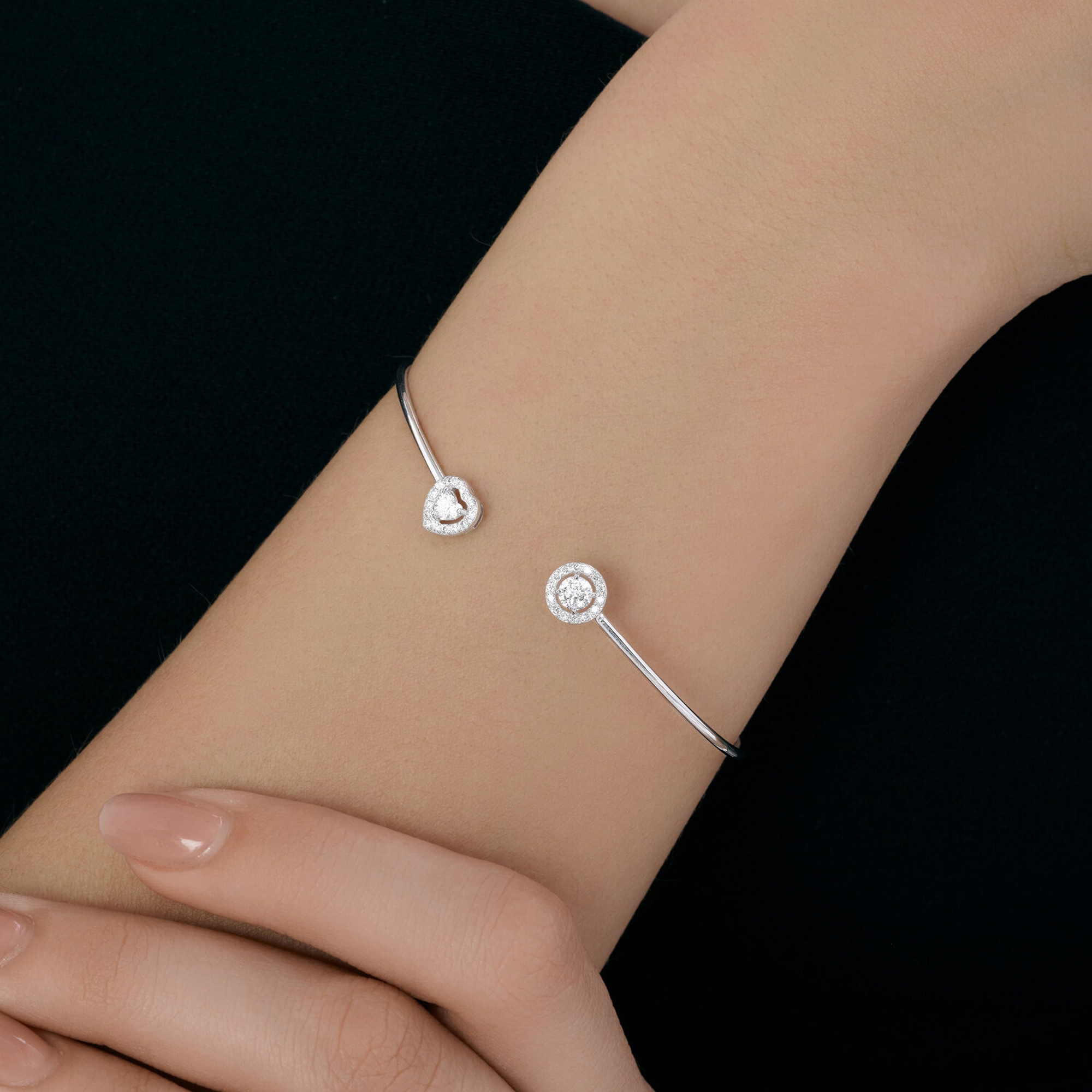 Золотой браслет SOKOLOV с бриллиантом выращенным