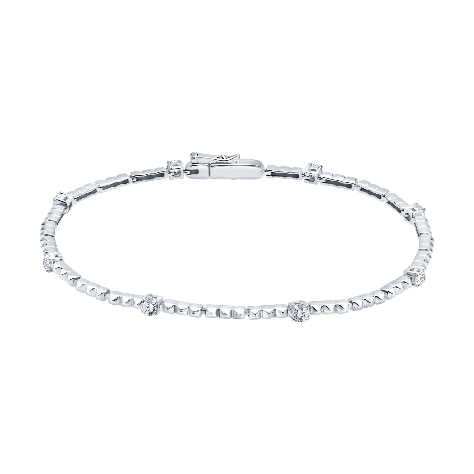 Золотой браслет SOKOLOV с бриллиантом выращенным