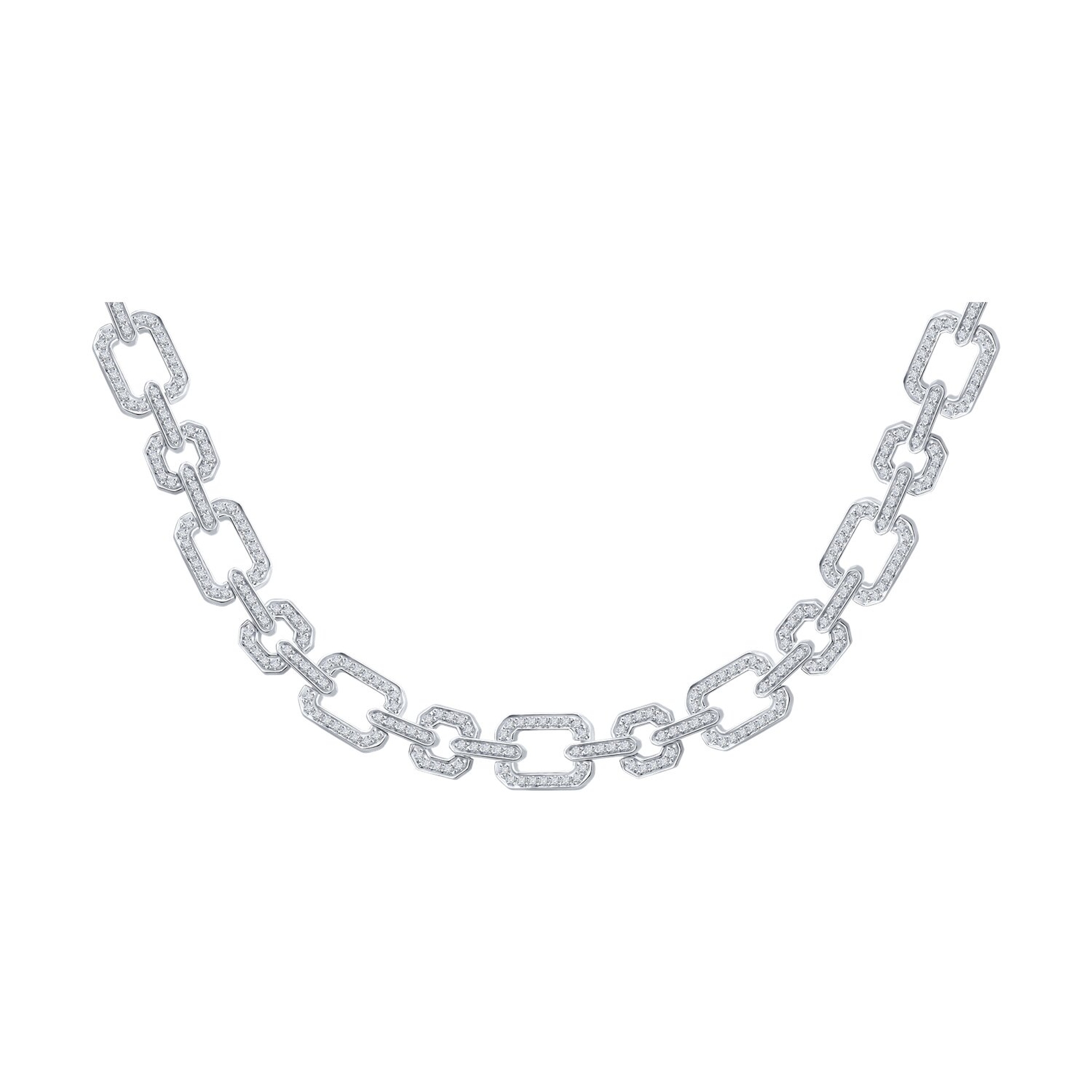 : Колье из белого золота с бриллиантами