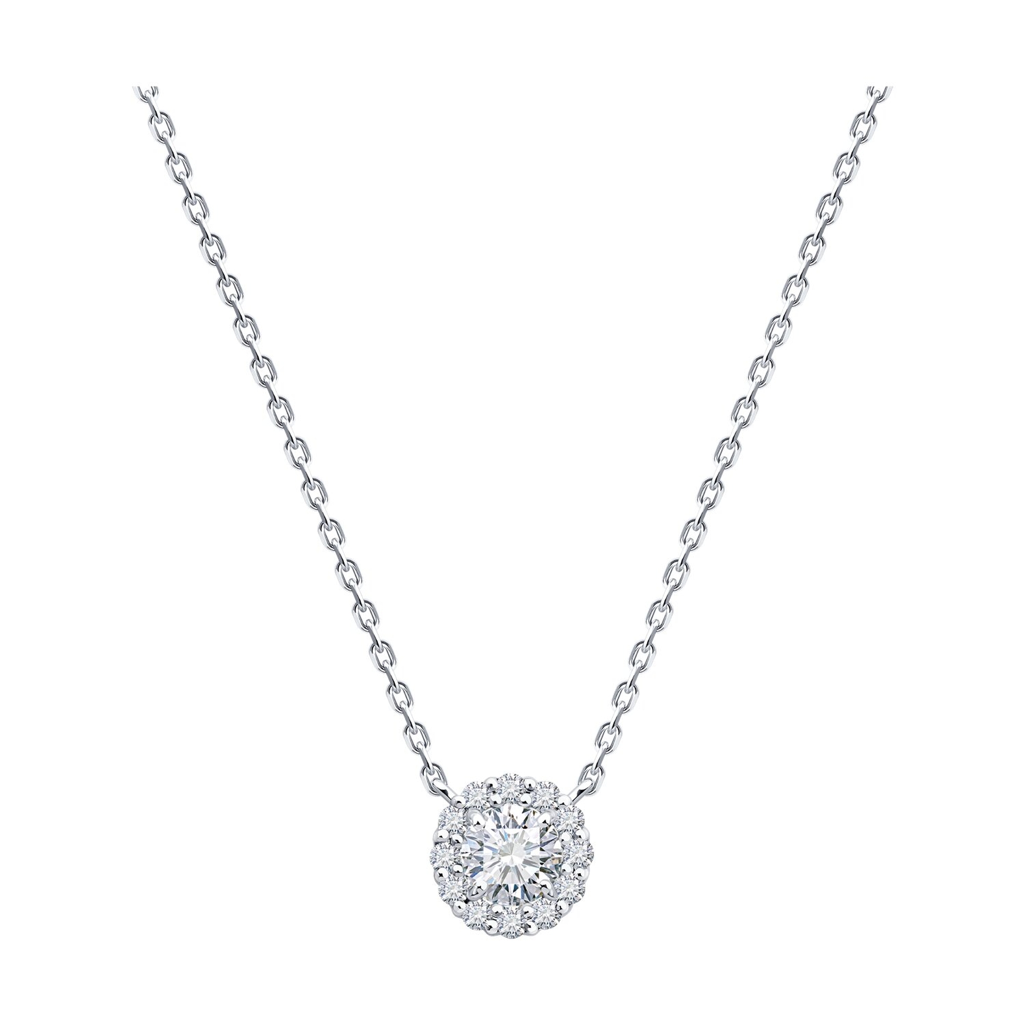 : Колье из белого золота с бриллиантами выращенными