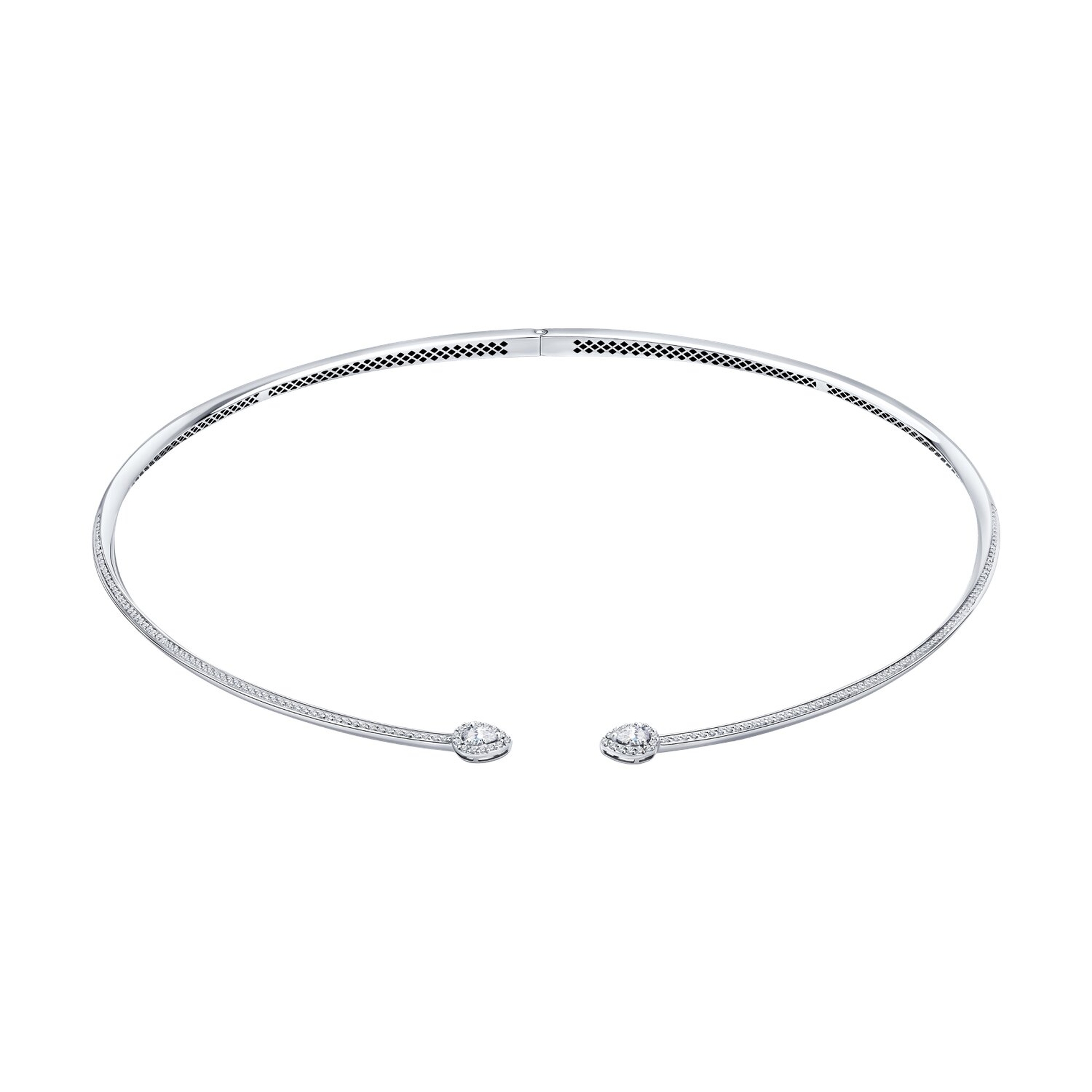 : Колье из белого золота с бриллиантами выращенными