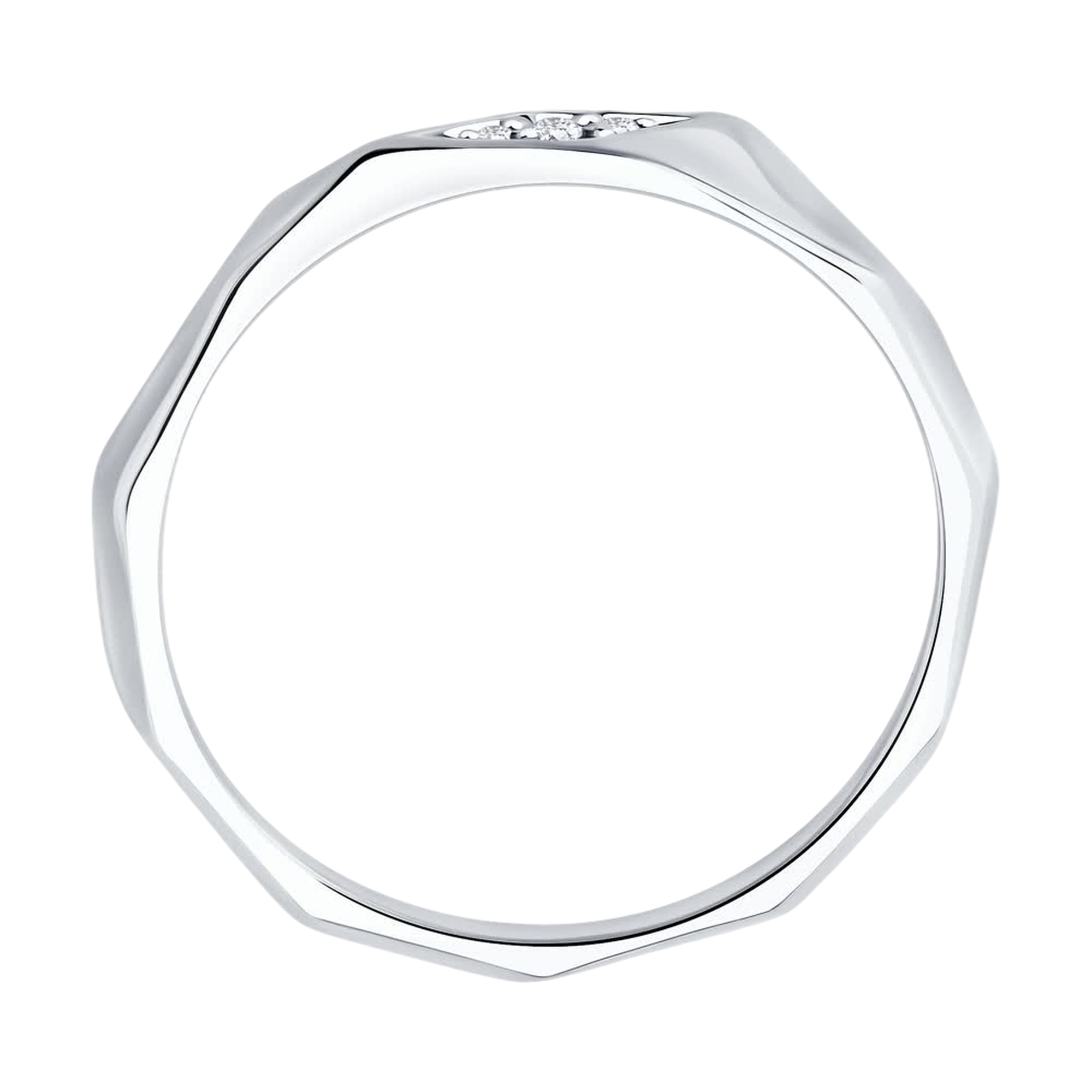 Кольцо из белого золота SOKOLOV с бриллиантом