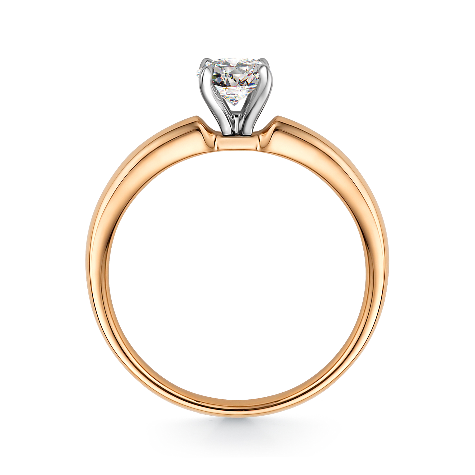 Золотое кольцо АЛЬКОР с бриллиантом