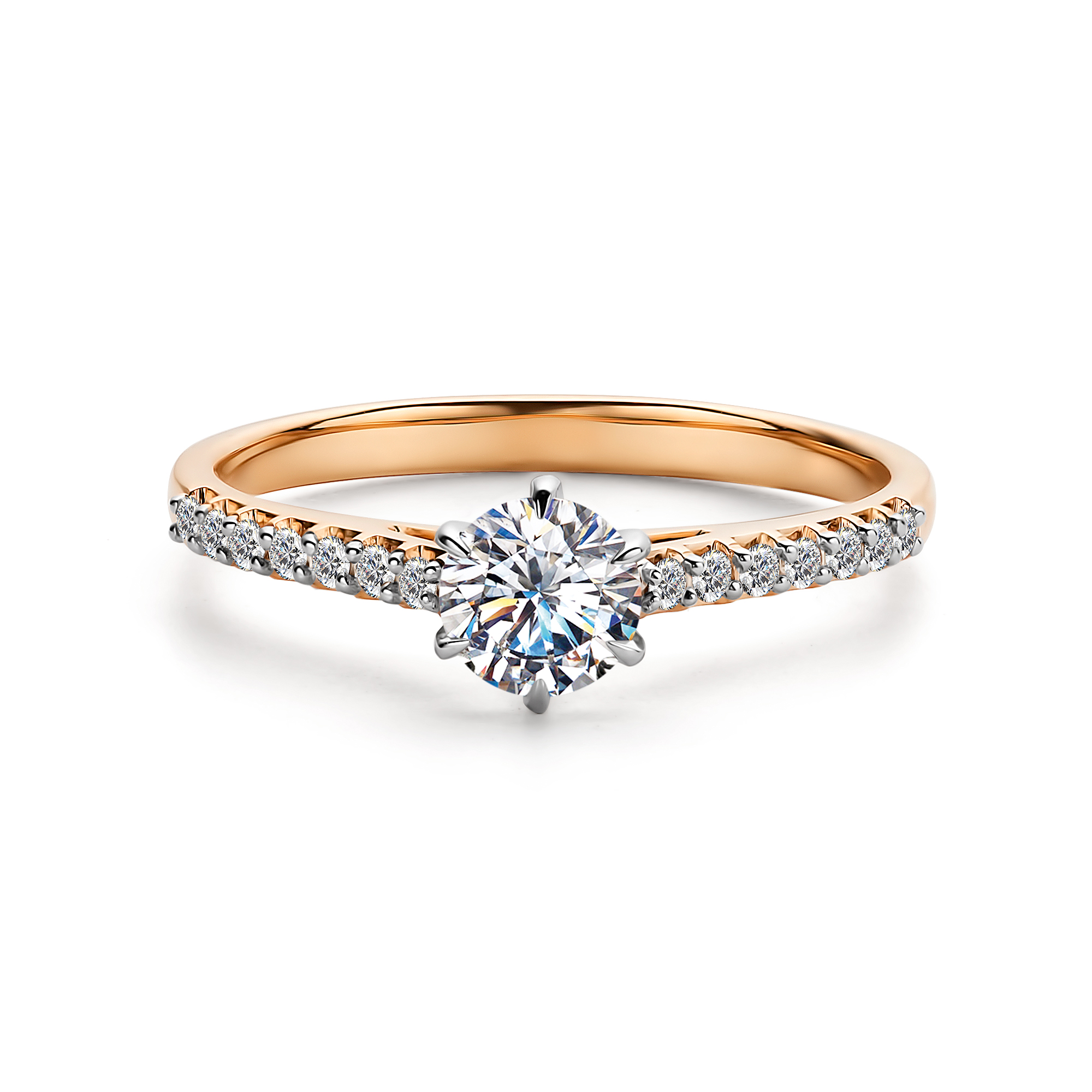 Золотое кольцо АЛЬКОР с бриллиантом