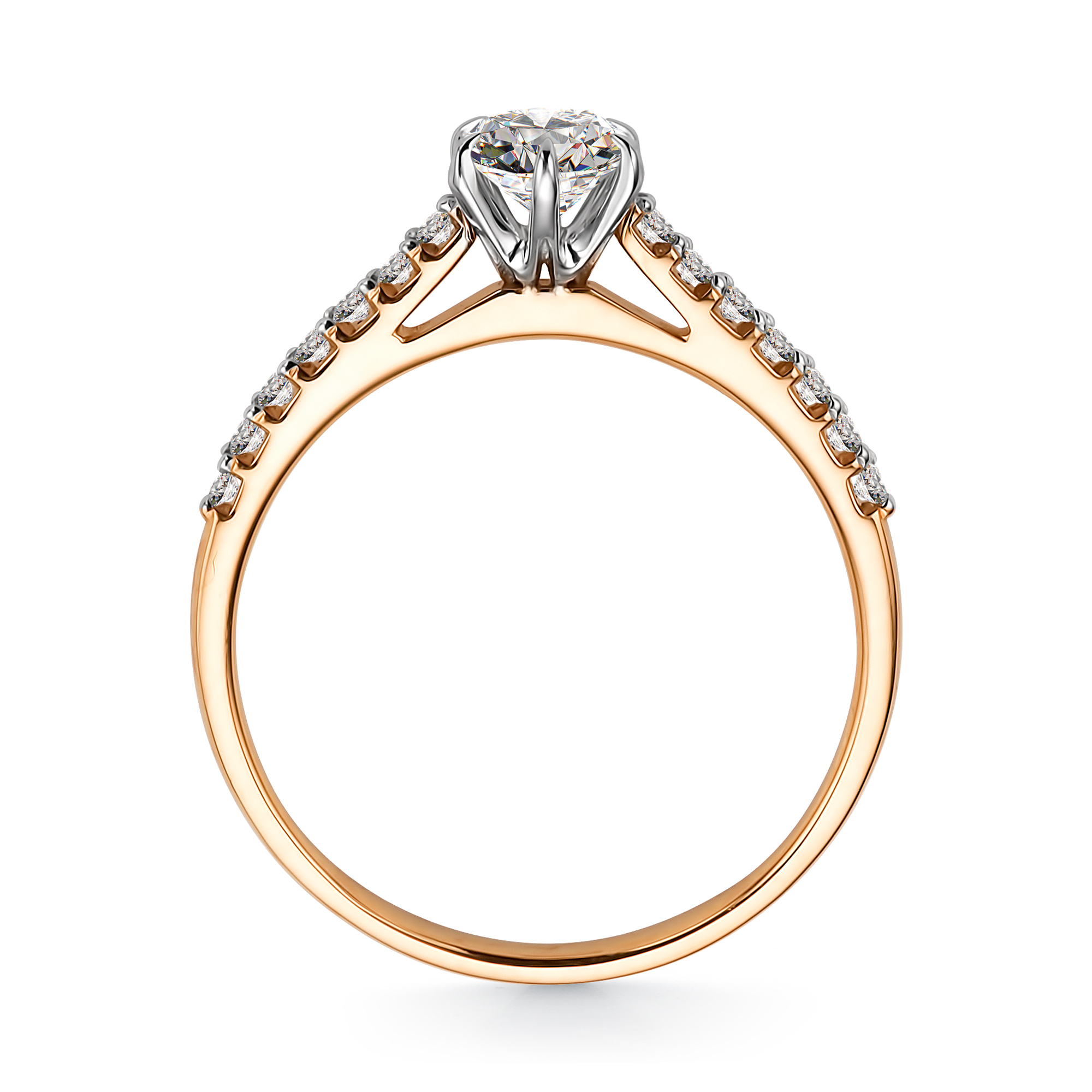 Золотое кольцо АЛЬКОР с бриллиантом