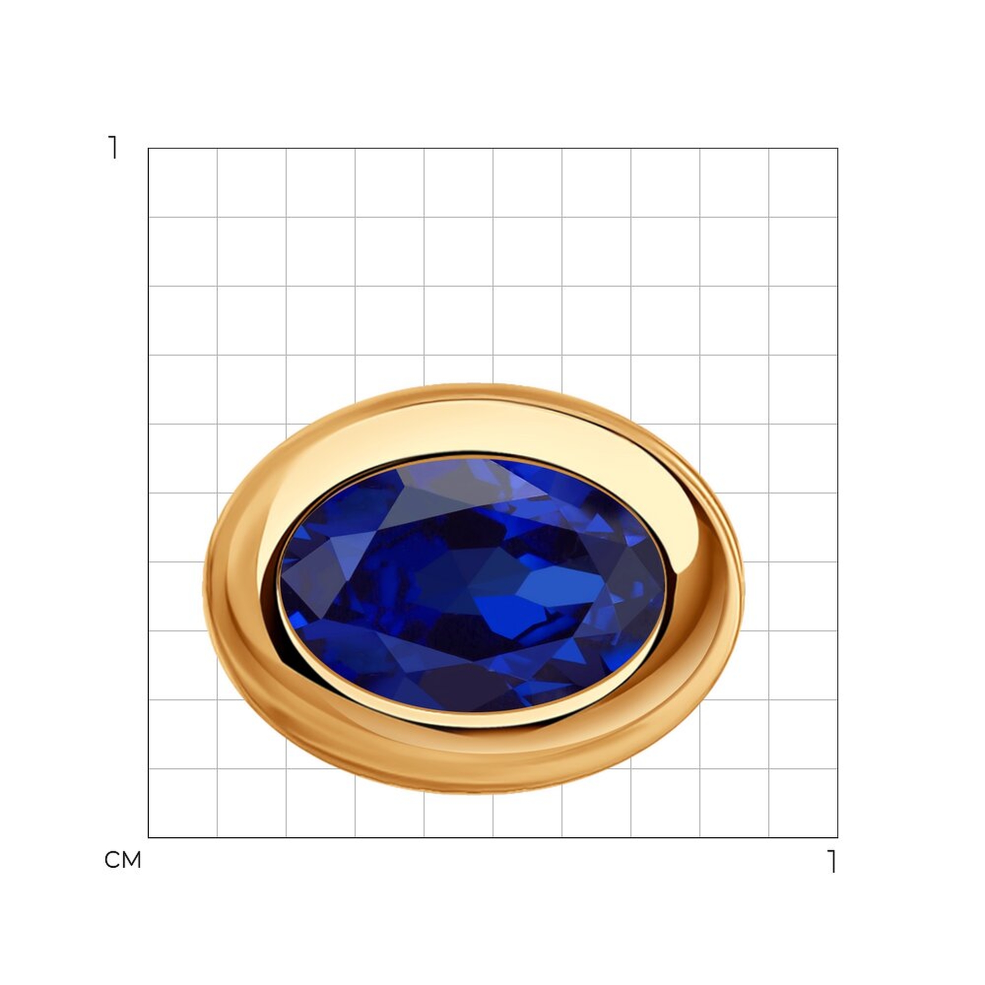 Золотая подвеска SOKOLOV с сапфиром