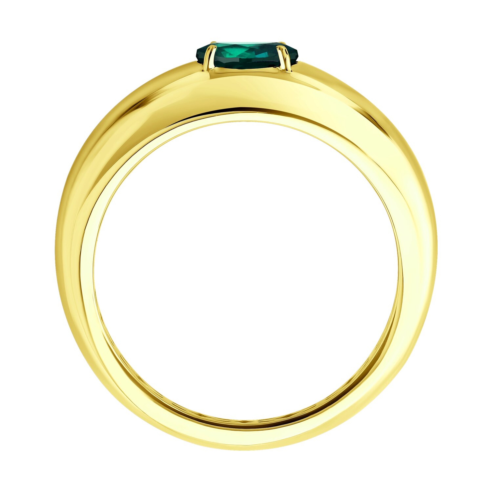 Золотое кольцо SOKOLOV с изумрудом