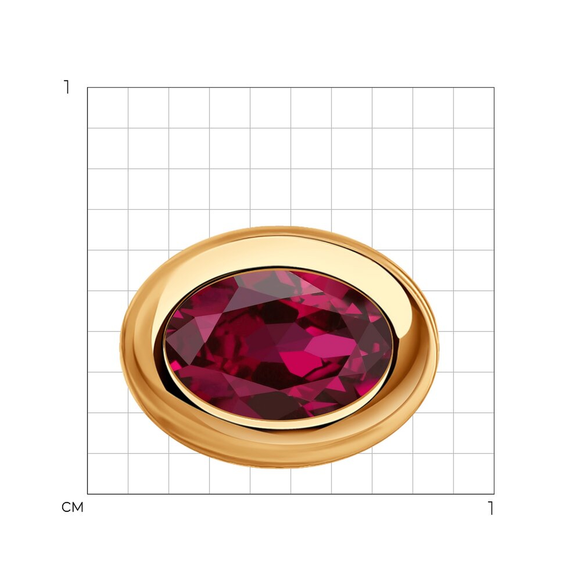 Золотая подвеска SOKOLOV с рубином