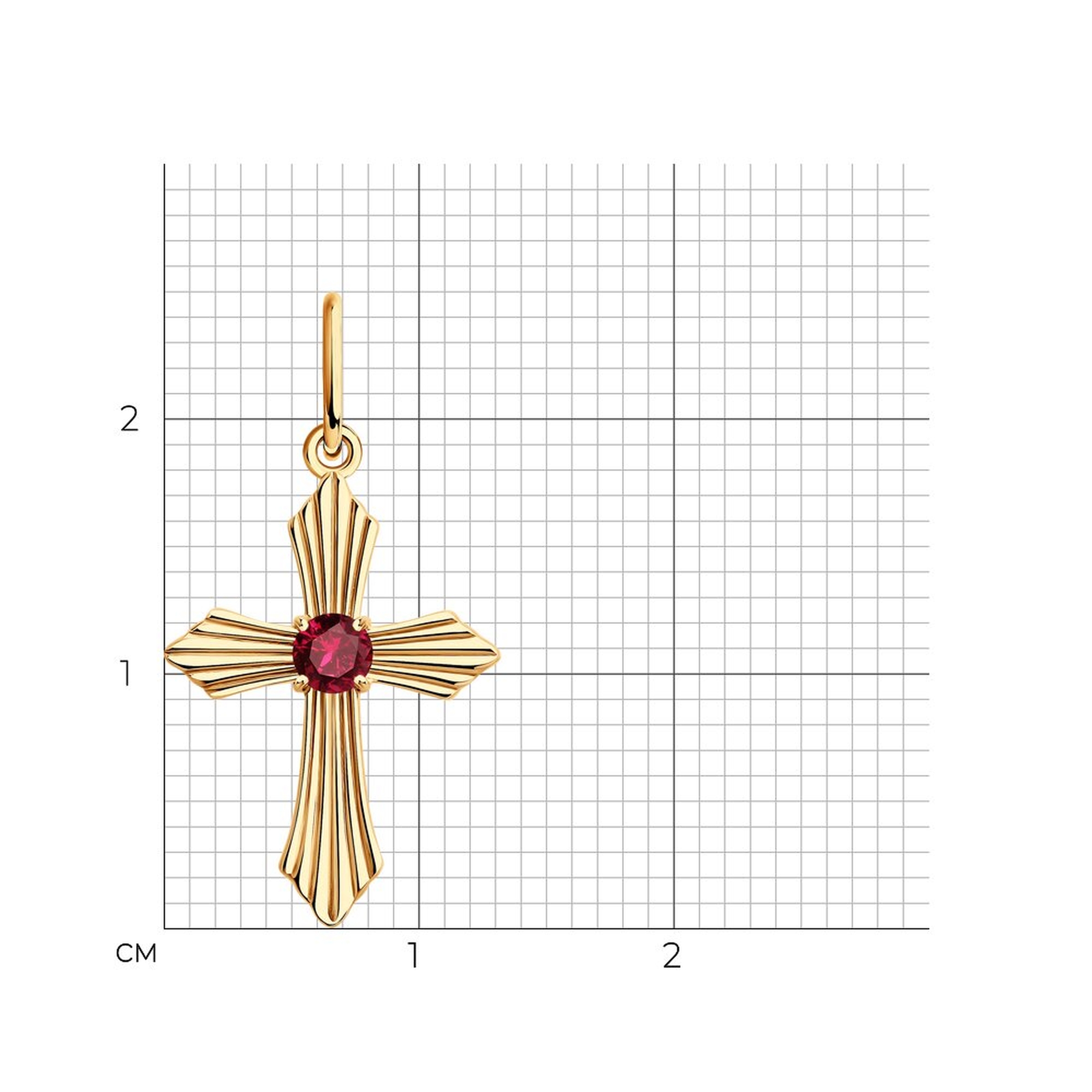 Золотая подвеска SOKOLOV с рубином