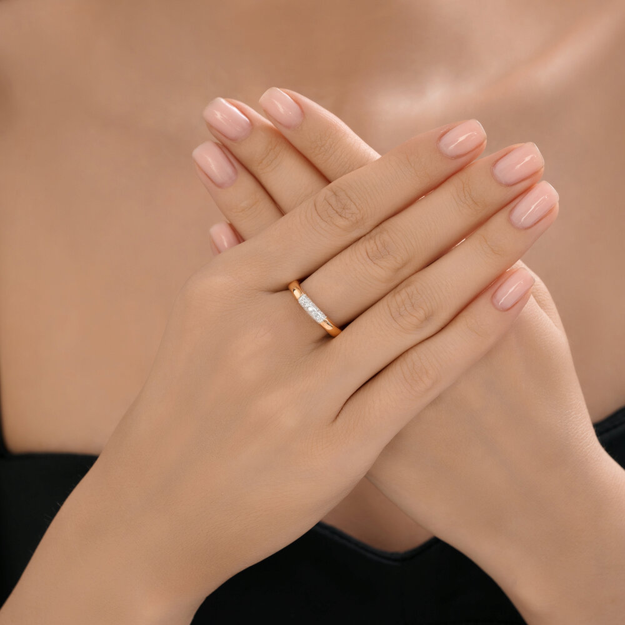 Золотое кольцо Diamant с фианитом