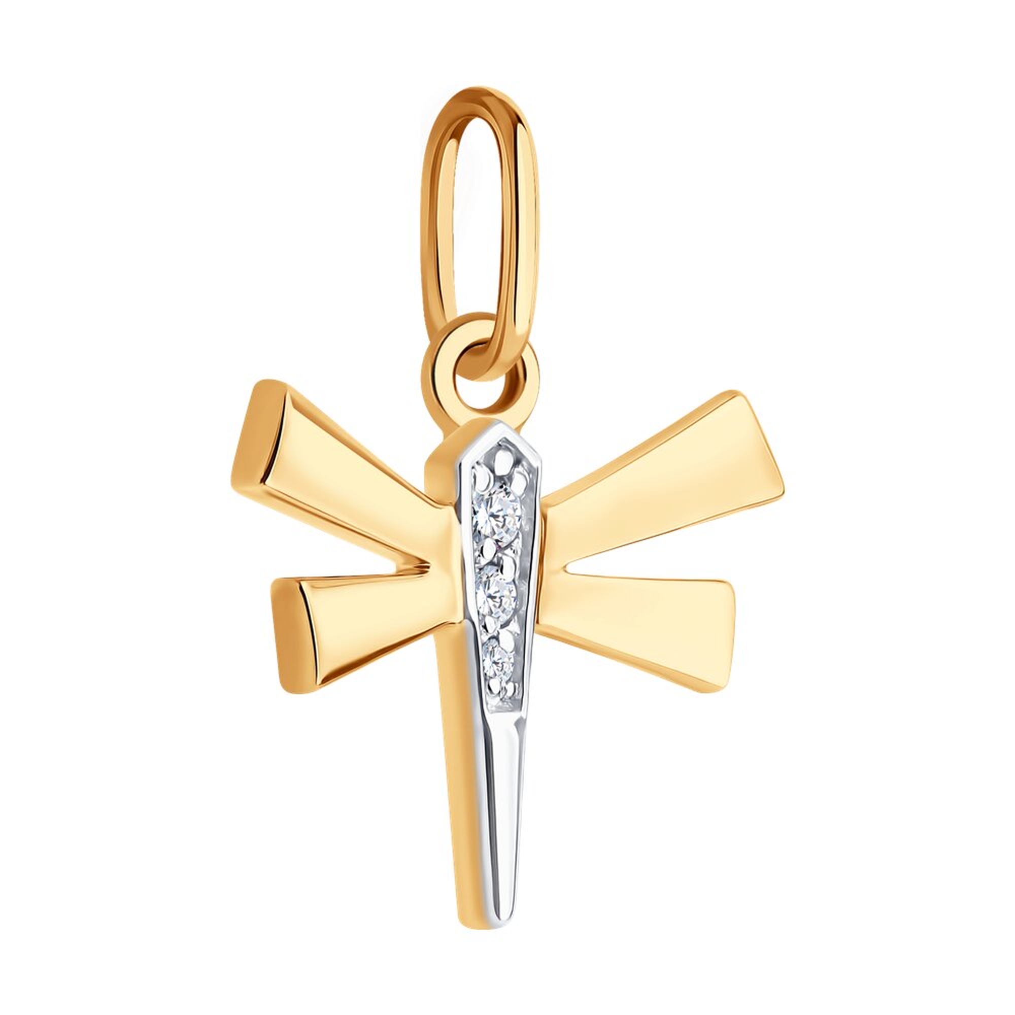 Золотая подвеска SOKOLOV с фианитом