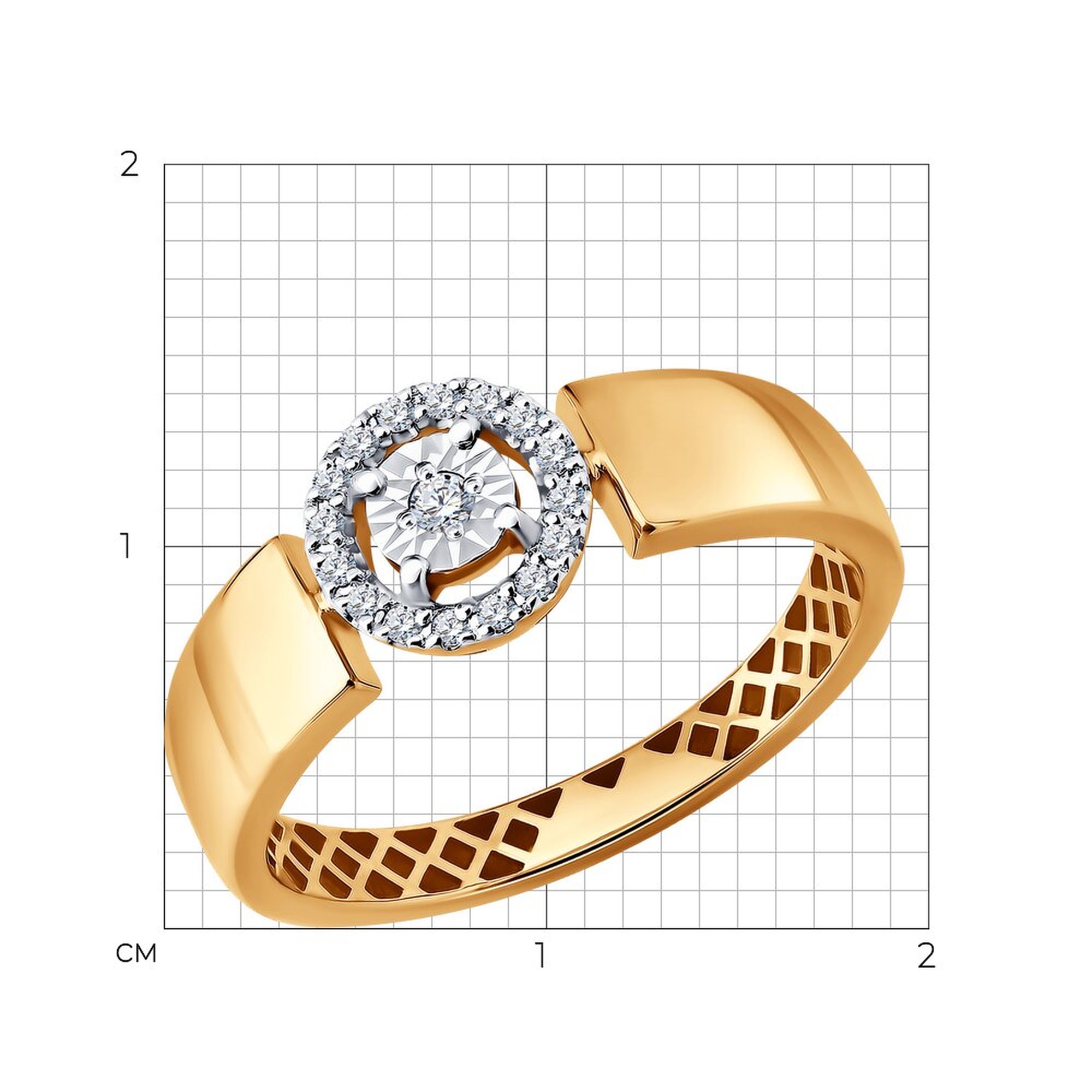 Золотое кольцо SOKOLOV с бриллиантом