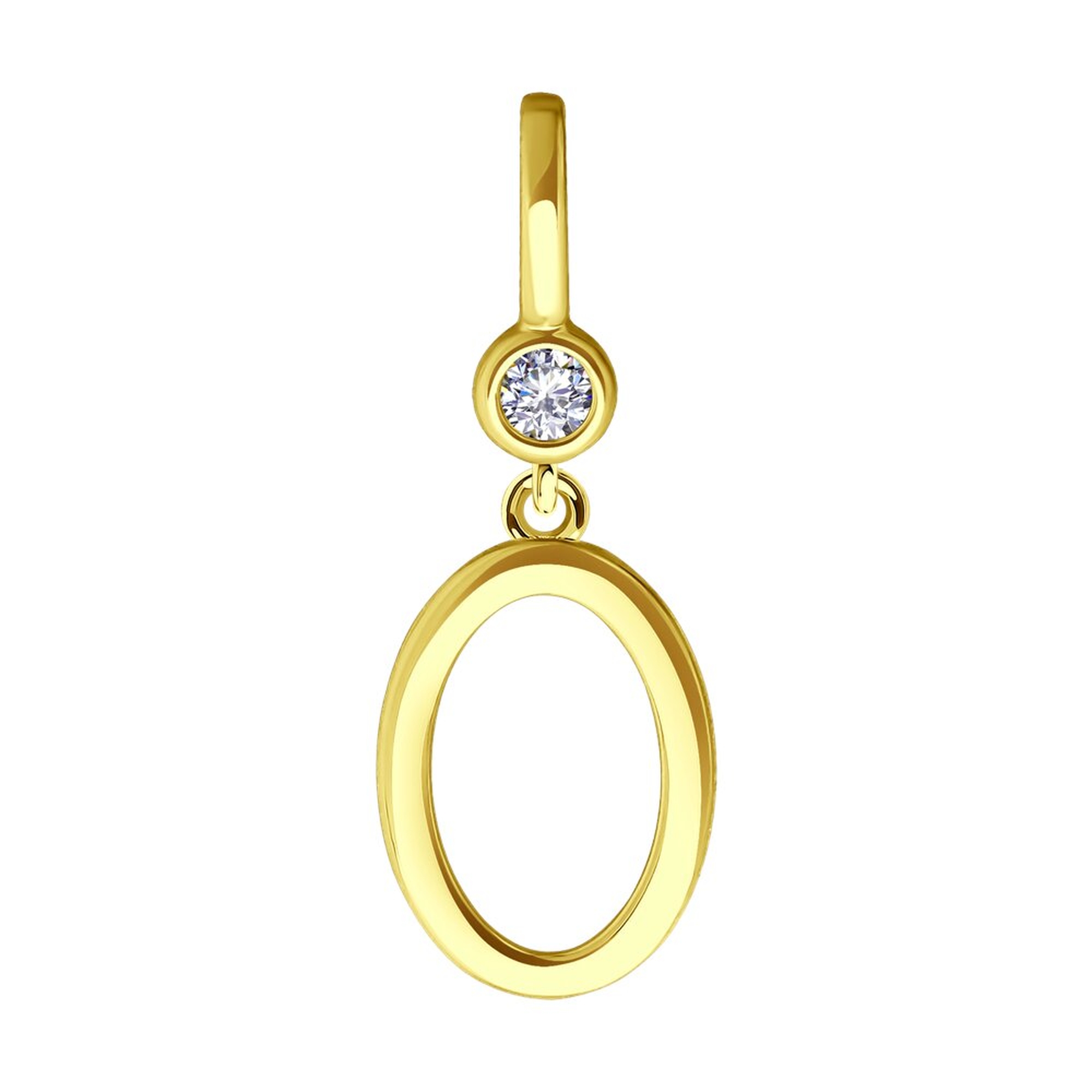 Золотая подвеска SOKOLOV с фианитом