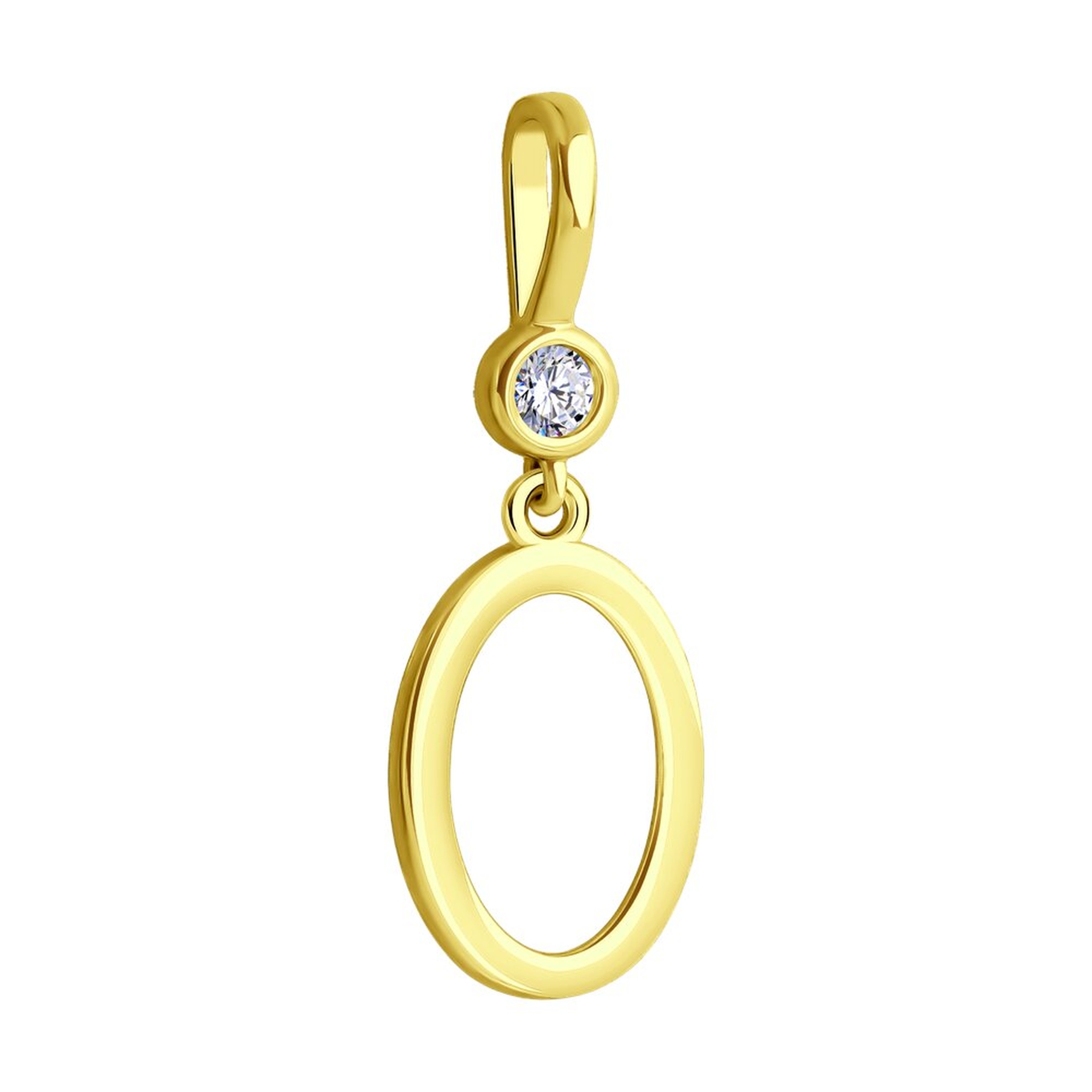 Золотая подвеска SOKOLOV с фианитом