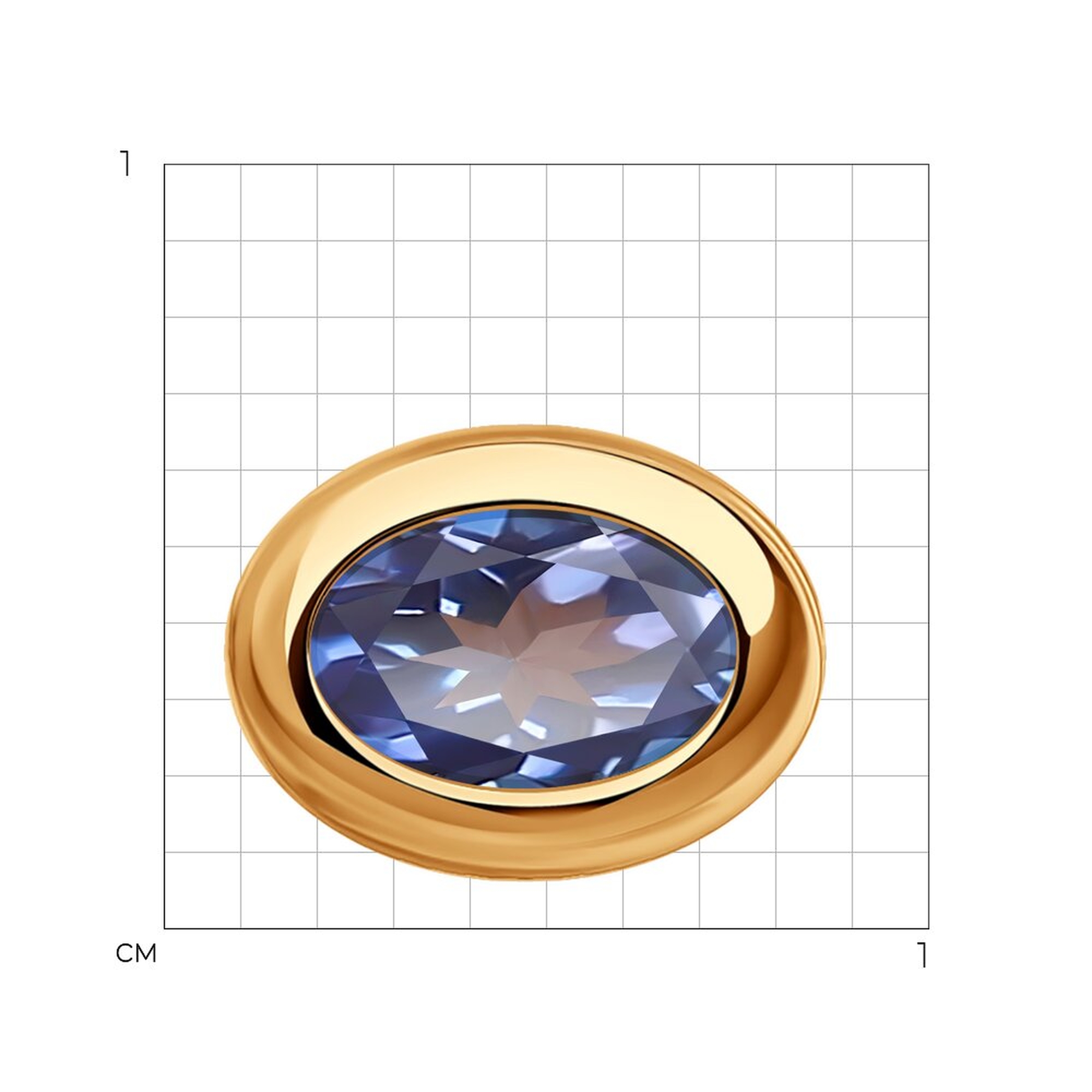 Золотая подвеска SOKOLOV с танзанитом