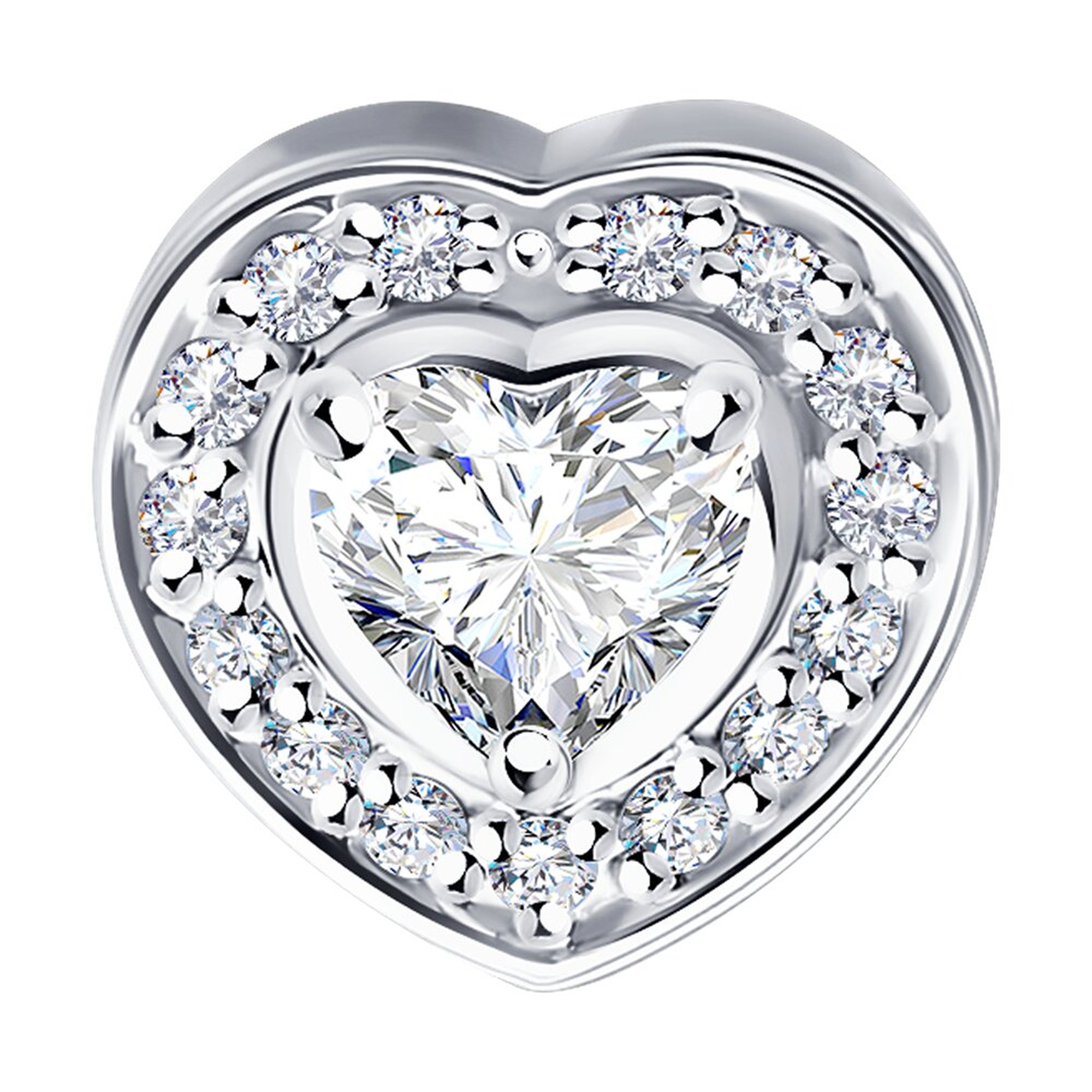 Золотая подвеска SOKOLOV с бриллиантом выращенным