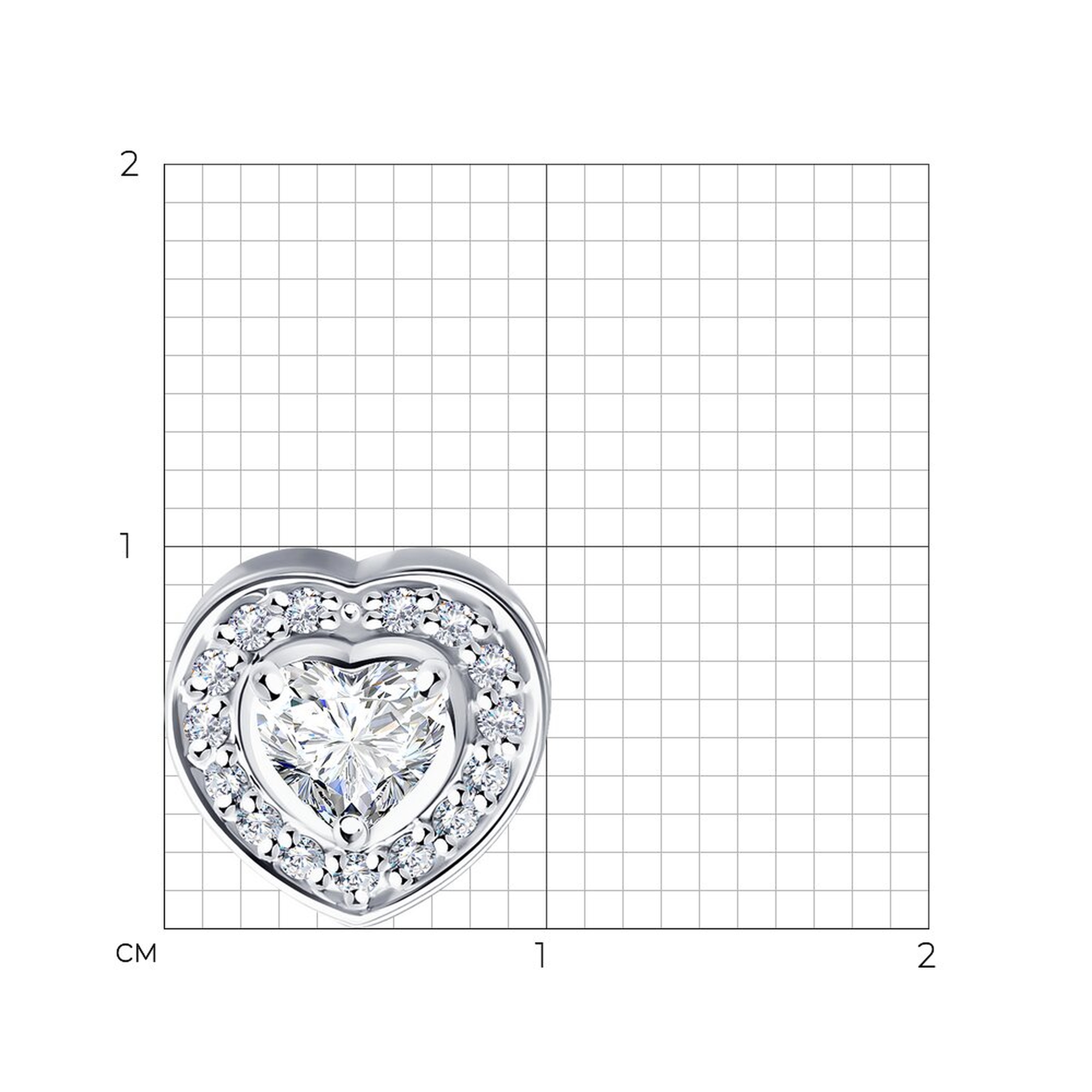 Золотая подвеска SOKOLOV с бриллиантом выращенным