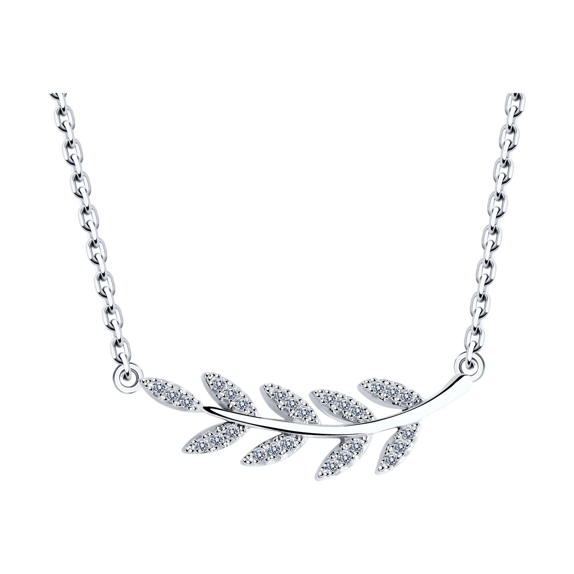 : Колье из серебра с фианитами