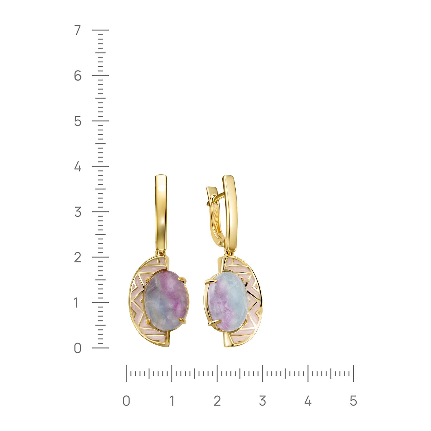 Серебряные серьги KABAROVSKY с эмалью