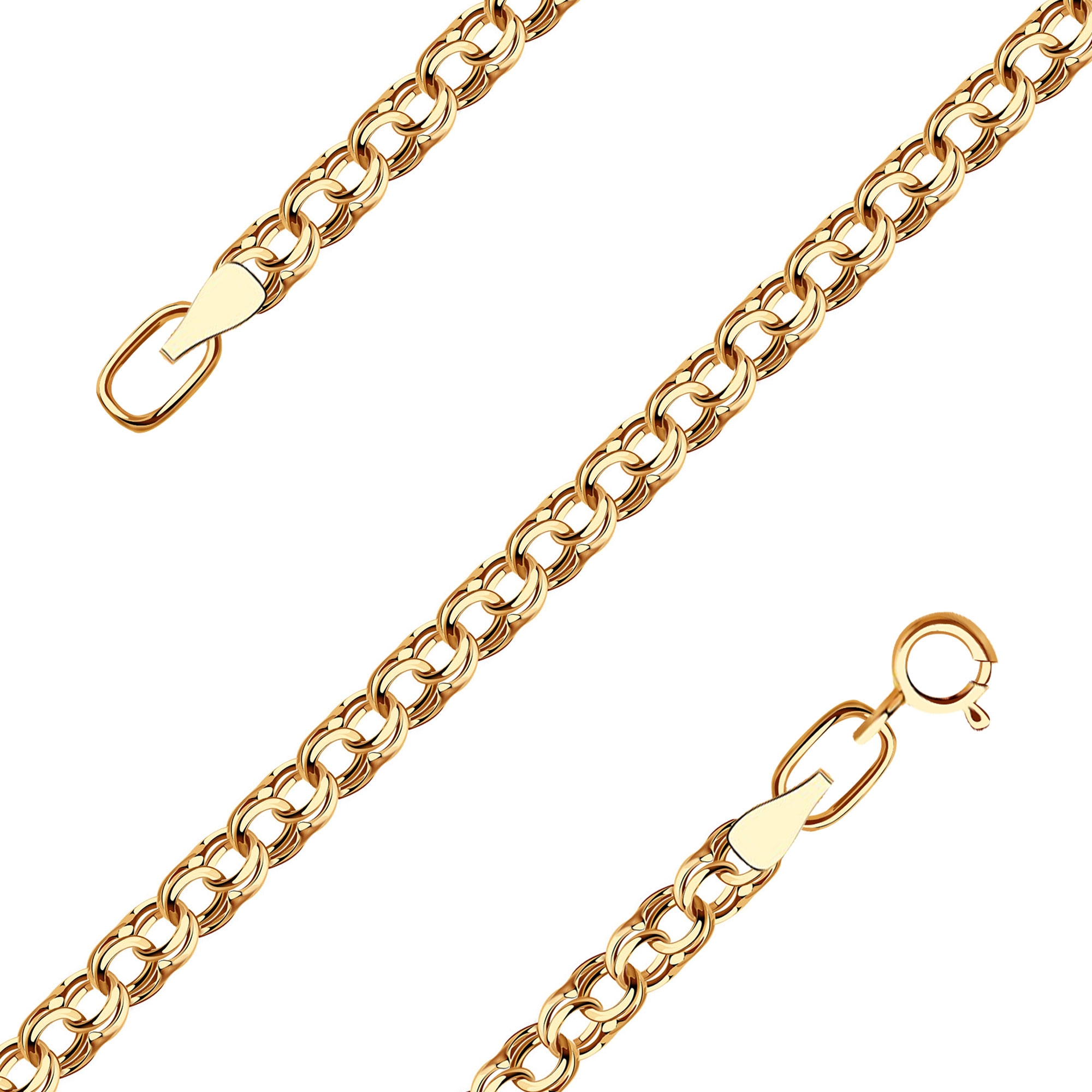 Золотая цепь плетение Бисмарк МАГНАТ