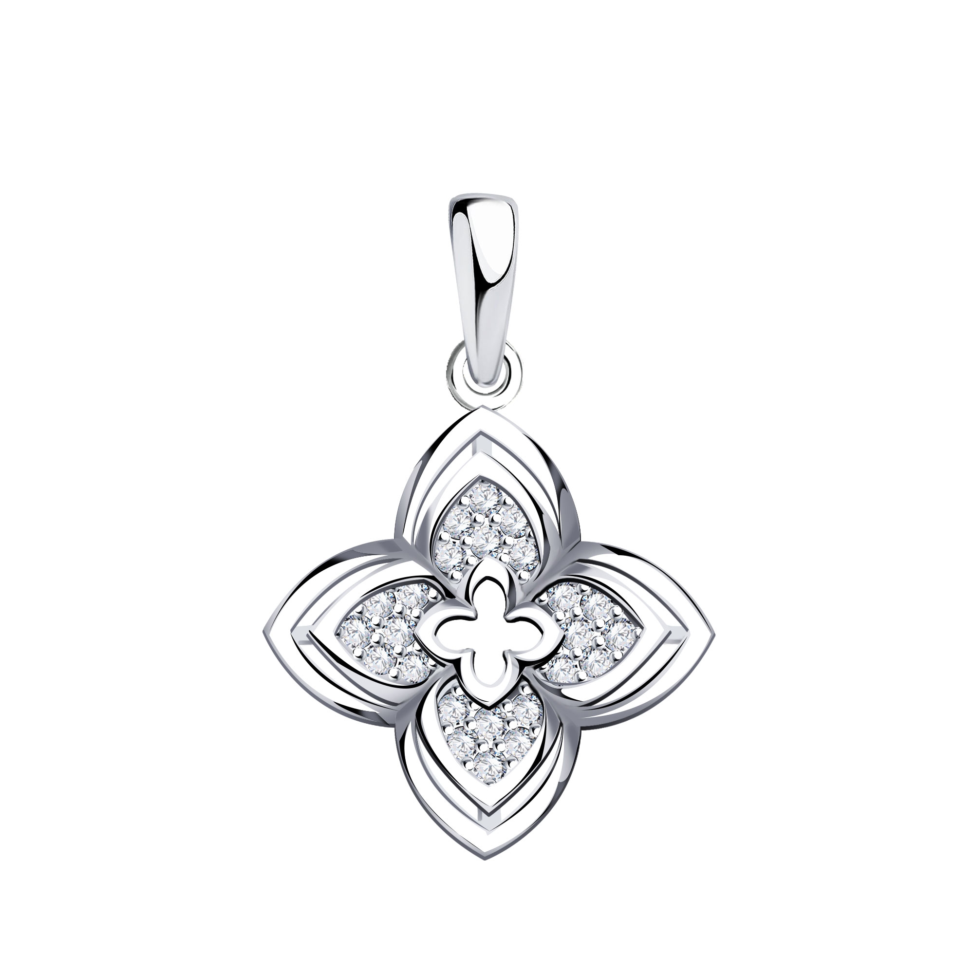 Подвеска из белого золота TALANT с цирконием